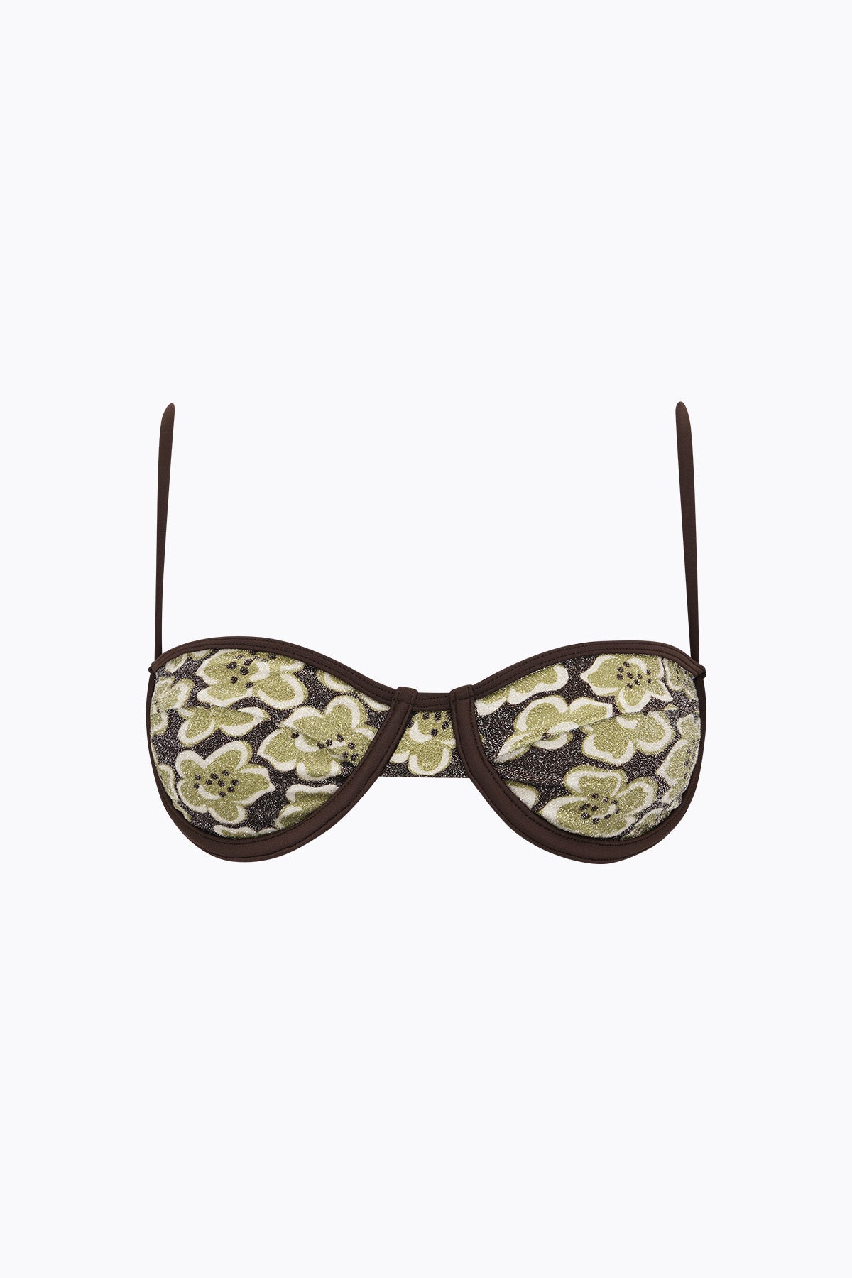 Bella Lurex Balconette | Moss Bloom