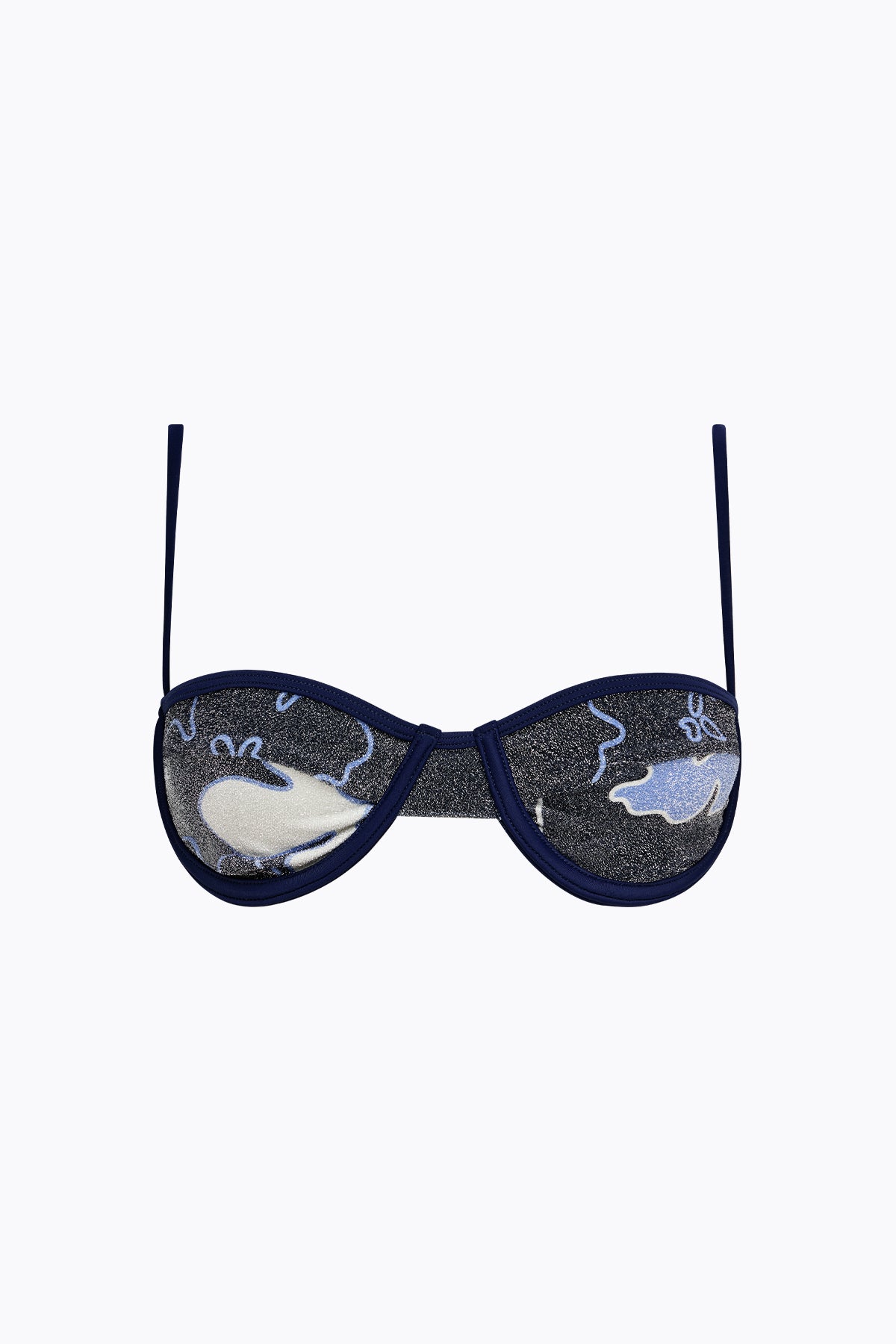 Bella Lurex Balconette | Navy Floral
