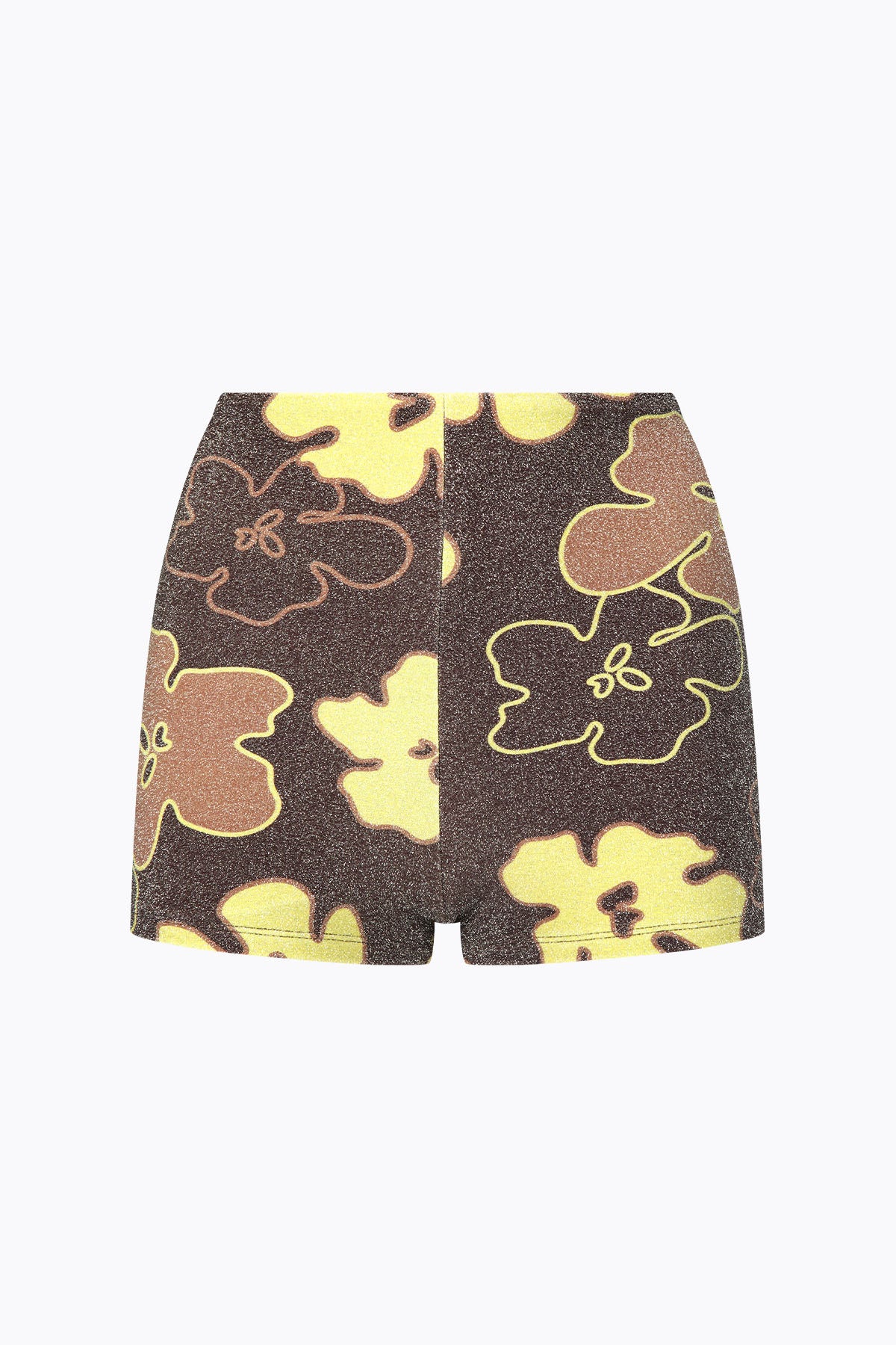 Betsy Lurex Swim Short | Mocha Floral