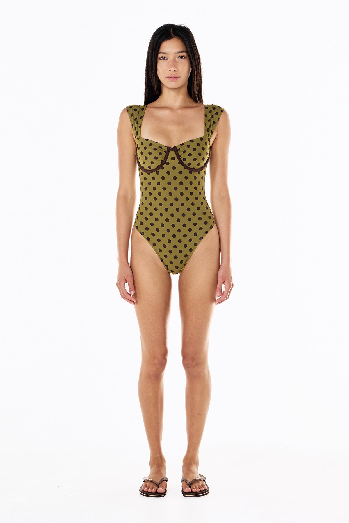 Birkin One Piece | Moss Mocha Polka