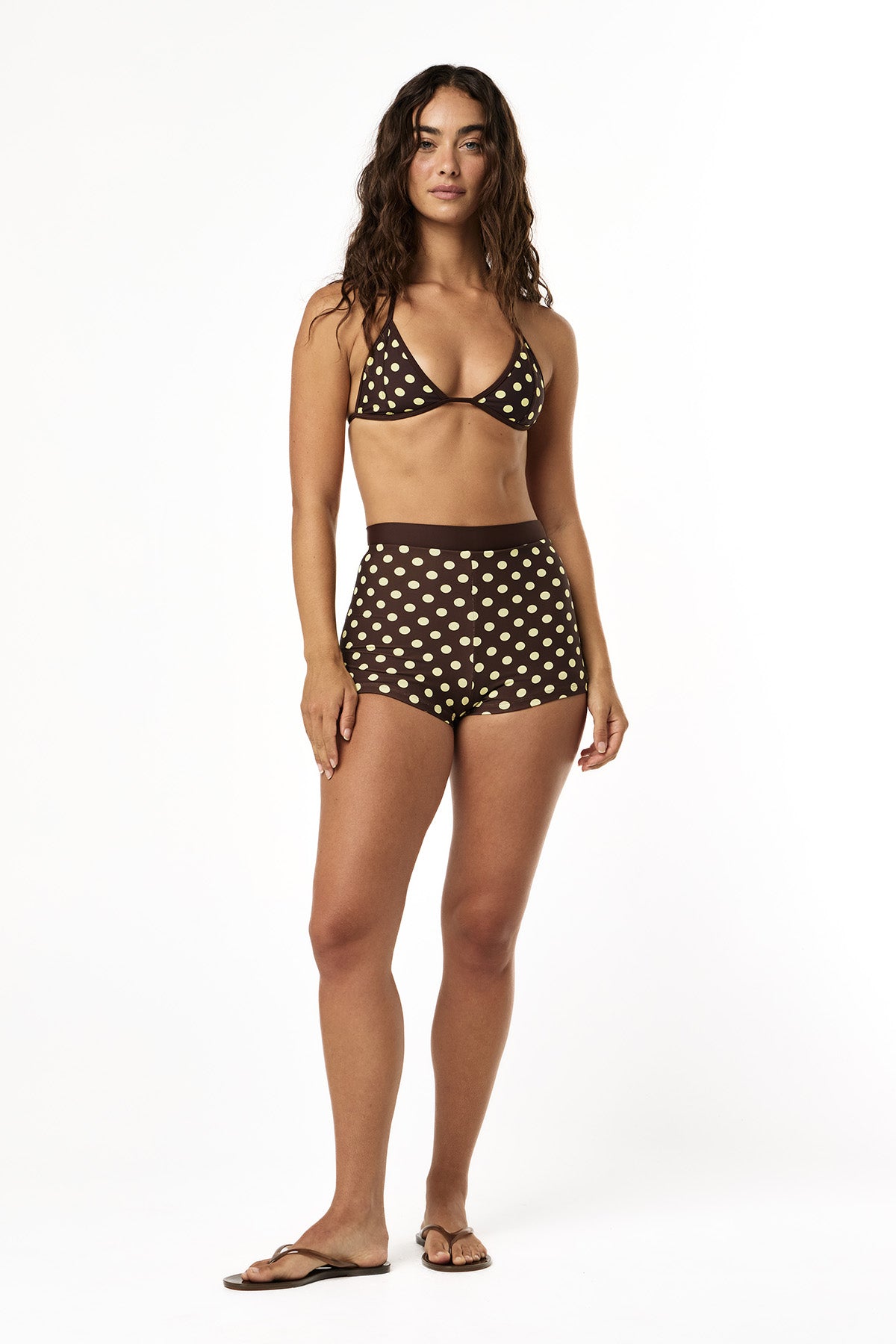 Birkin Swim Short | Mocha Lemonade Polka