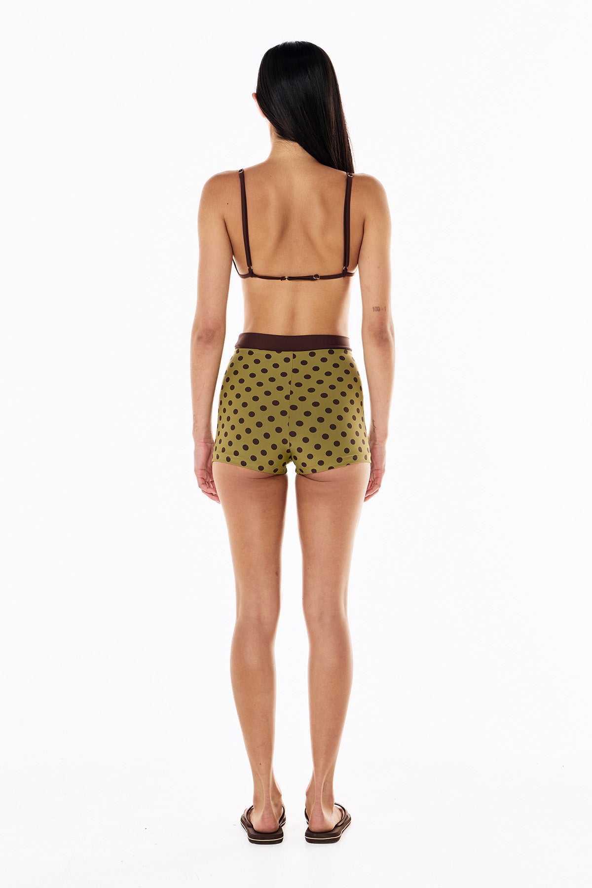 Birkin Swim Short | Moss Mocha Polka