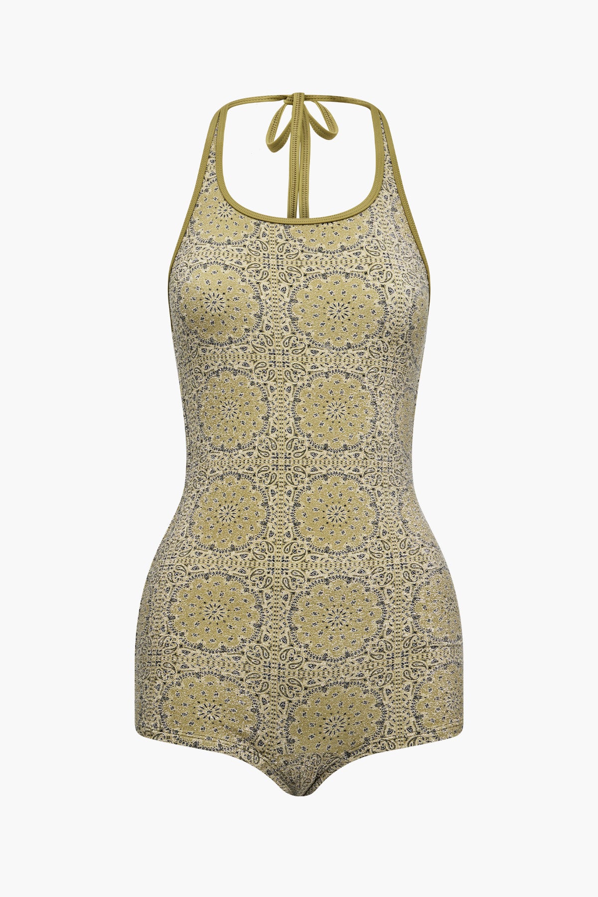Blanca Lurex Swim Playsuit | Sage Paisley