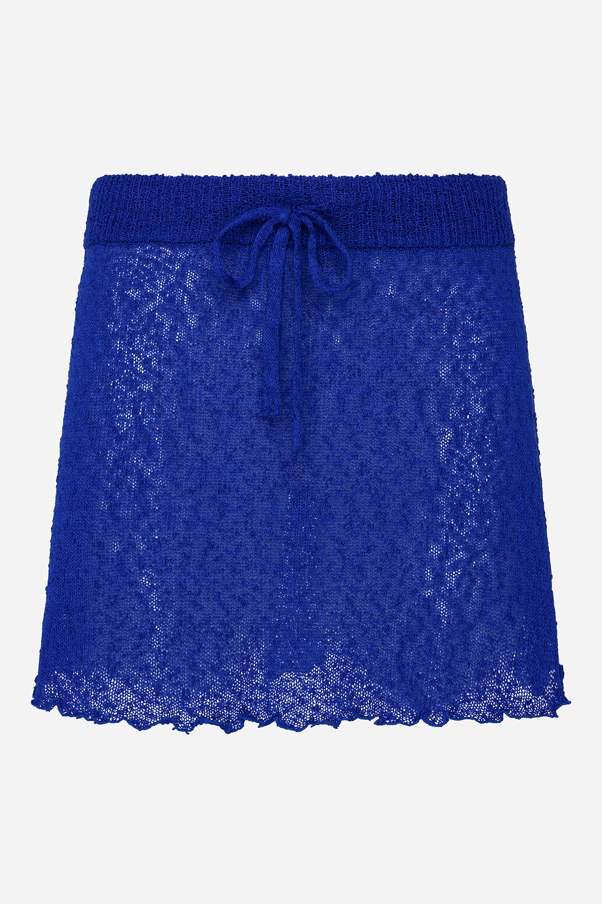 Textured Knit Skirt | Cobalt