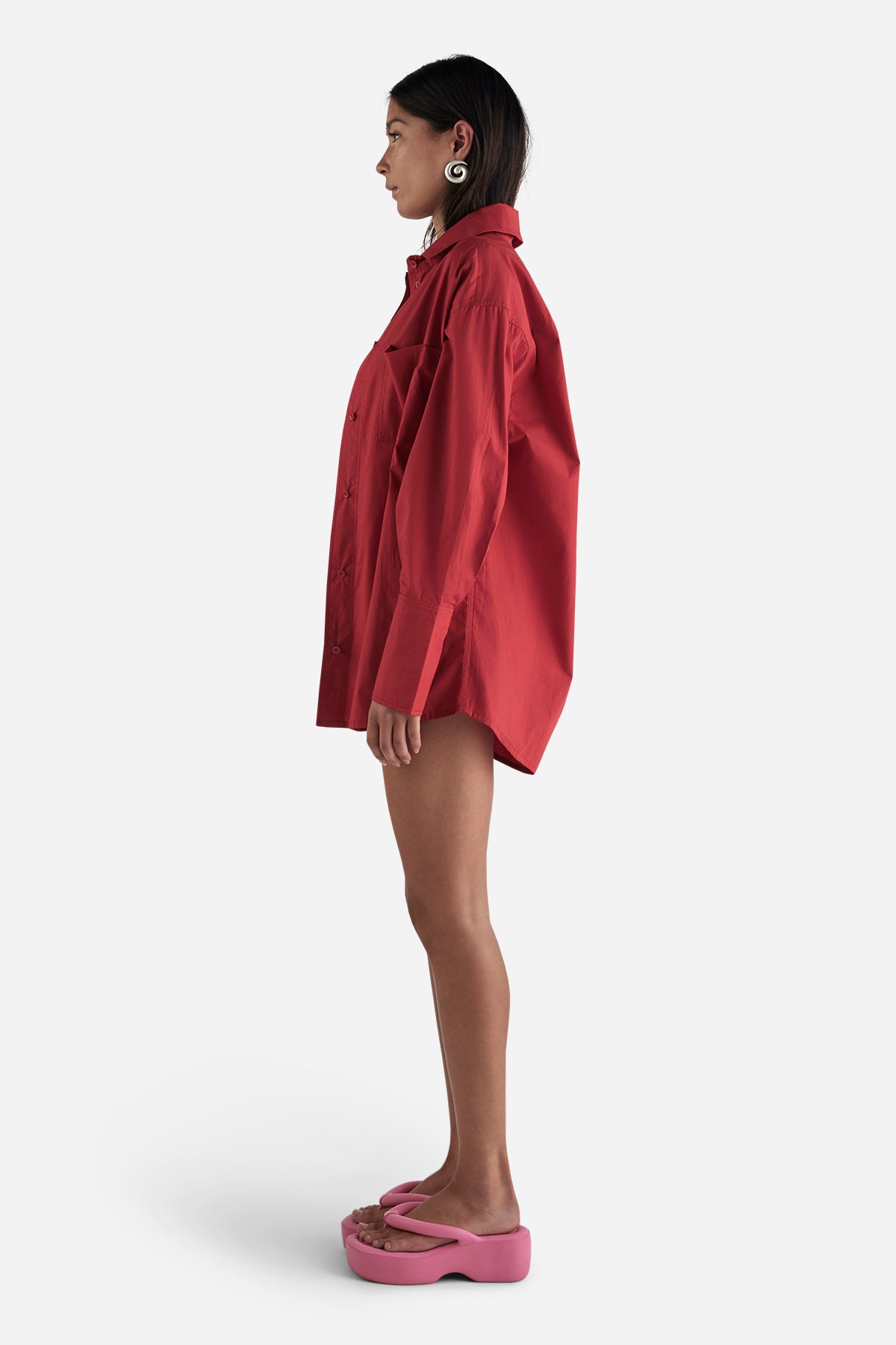 Relaxed Oversized Shirt | Cherry