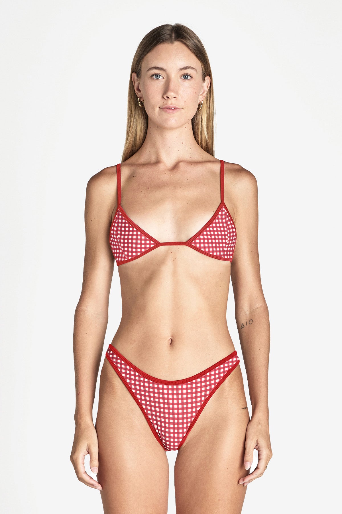 Twiggy Tri Top | Cherry Check