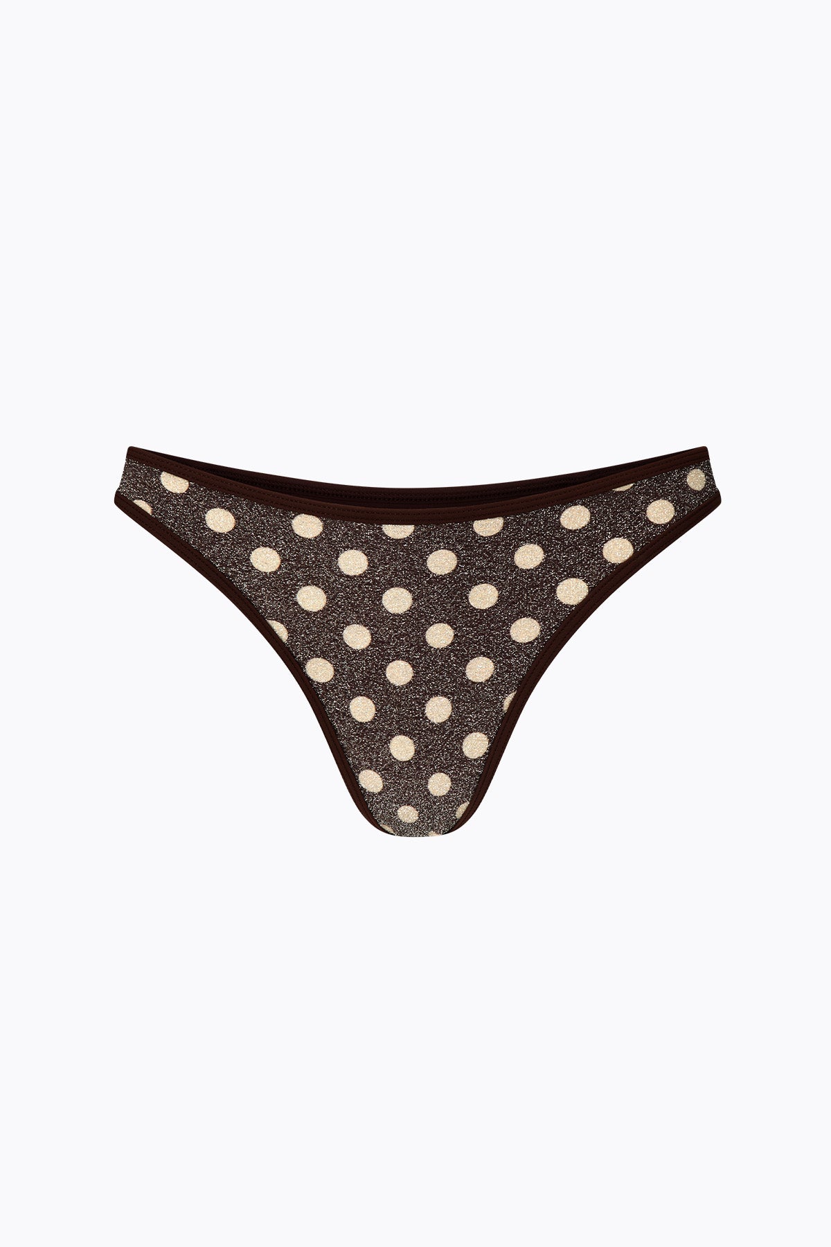Coco Lurex Classic Brief | Mocha Cream Polka