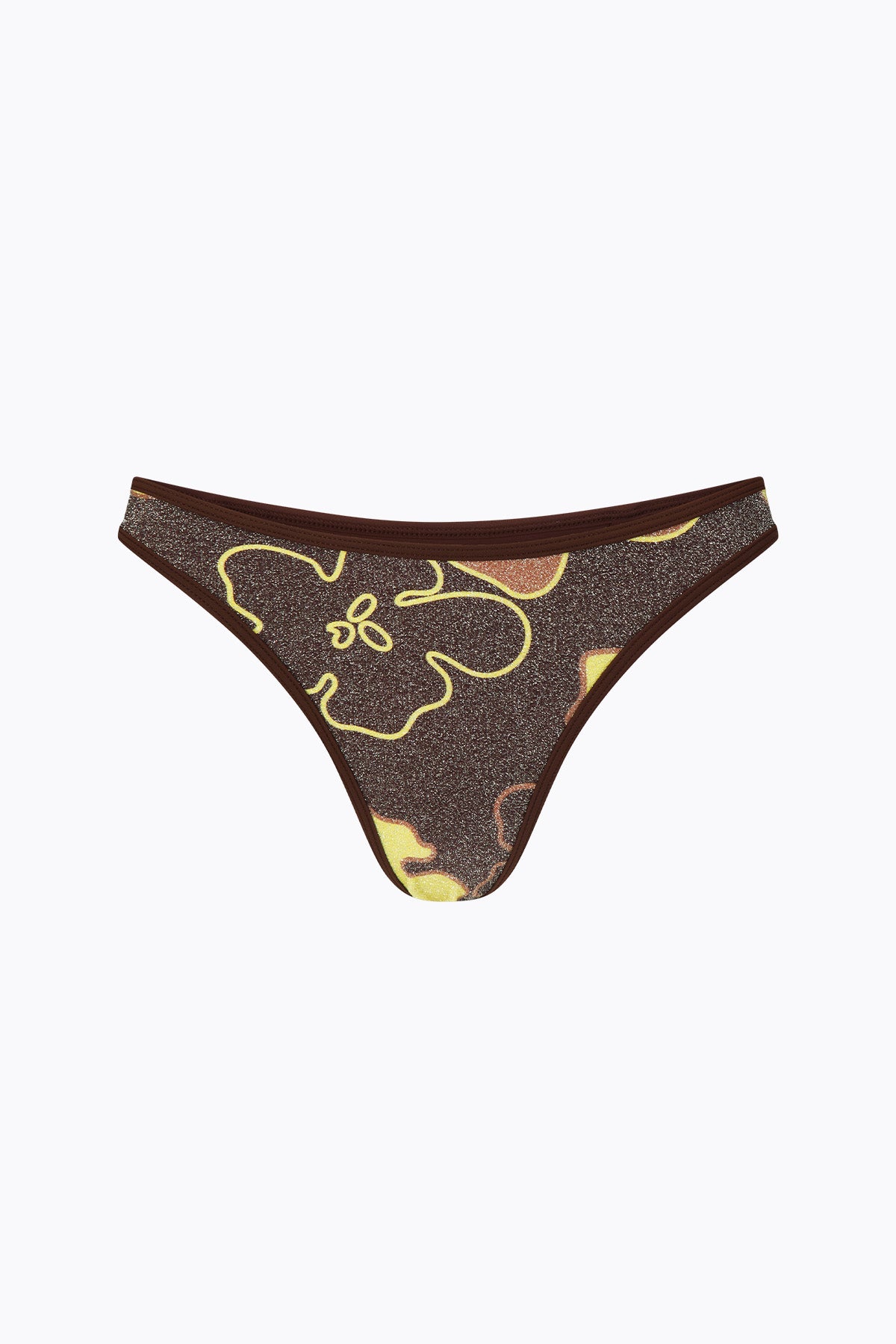 Coco Lurex Classic Brief | Mocha Floral