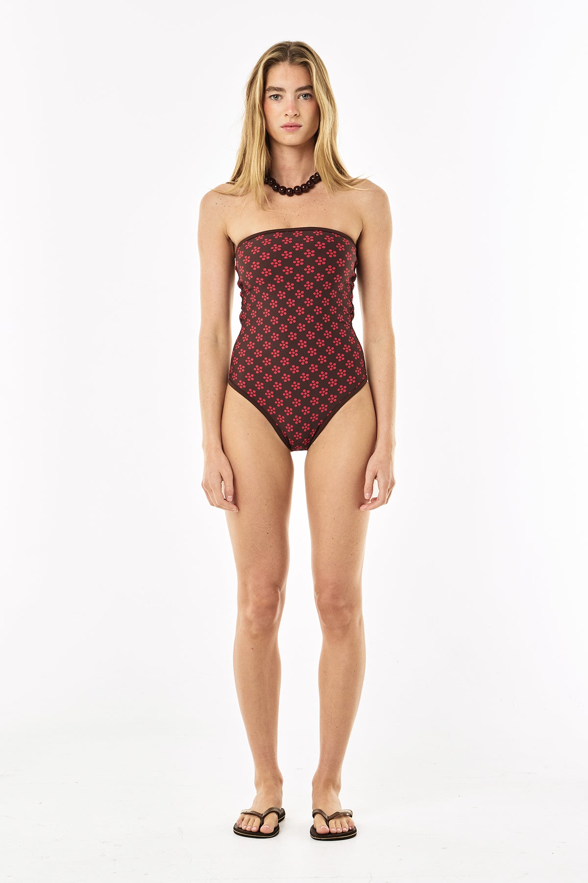Elle One Piece | Mocha Scarlet Daisy