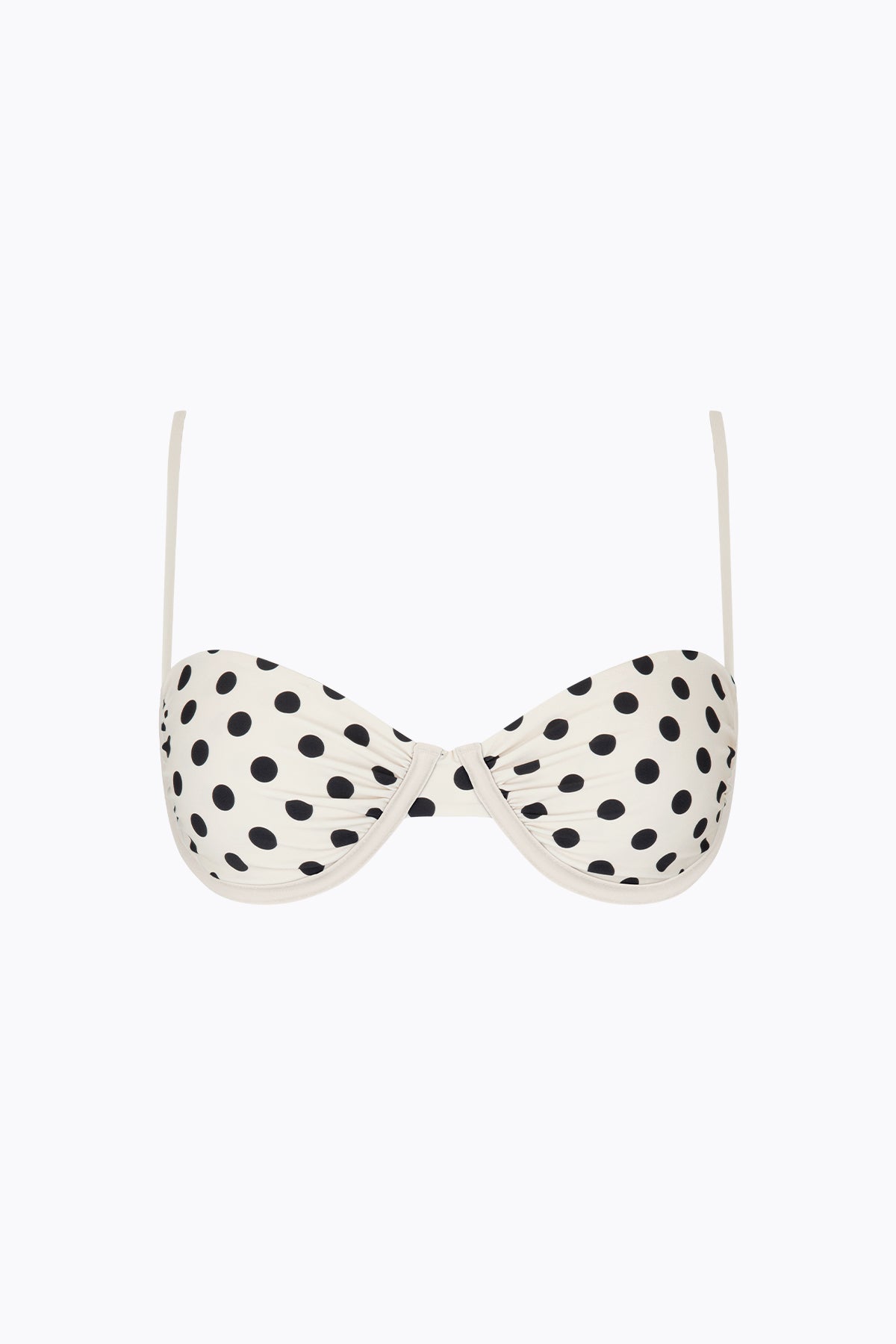 Gia Balconette | Cream Black Polka