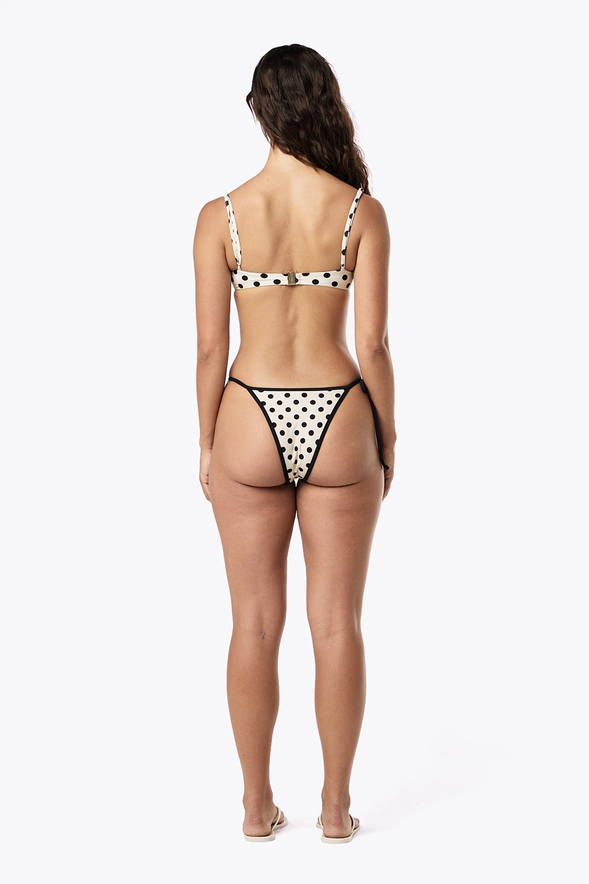 Gia Balconette | Cream Black Polka