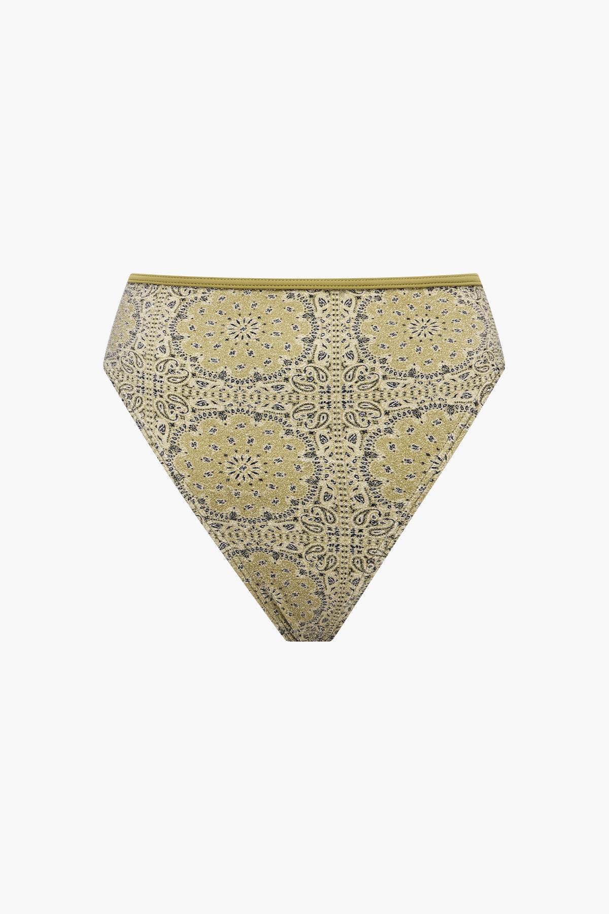 Harley Lurex High-Waisted Brief | Sage Paisley