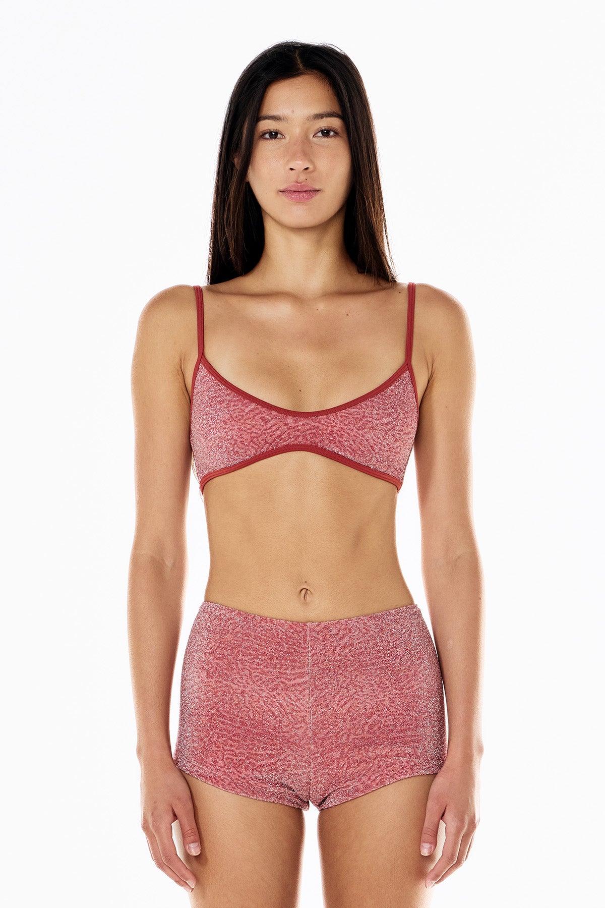 Kaya Lurex Scoop Top | Rouge Leopard