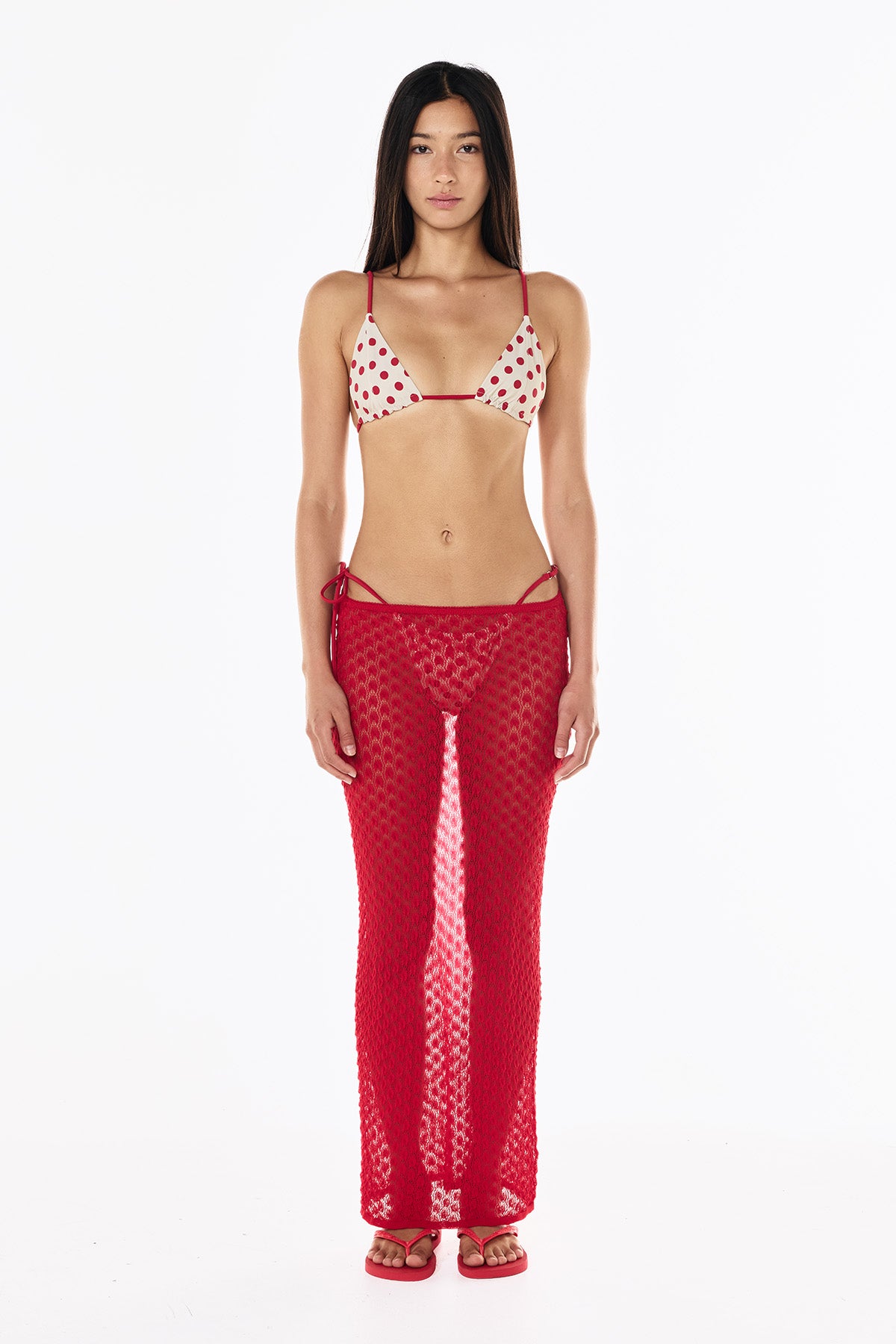 Knitted Lace Skirt | Scarlet