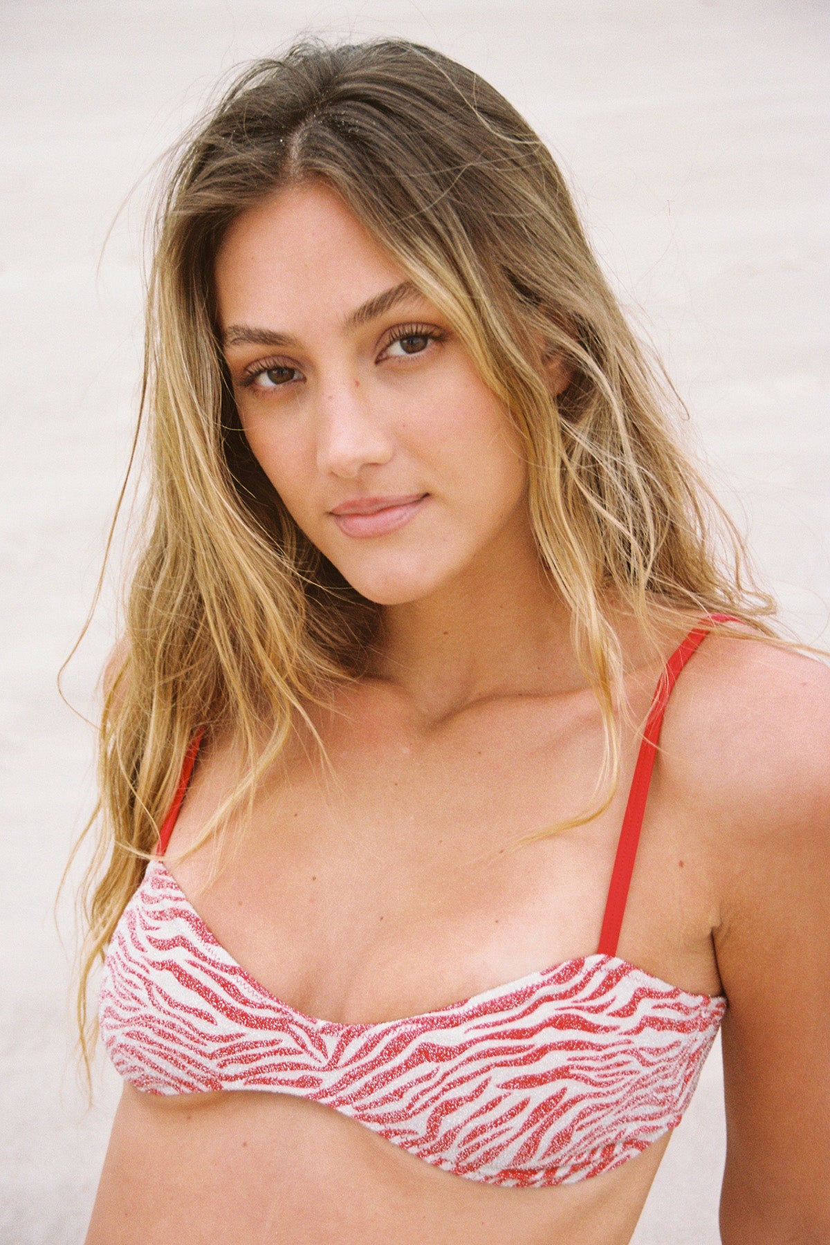 Lexi Lurex Scoop Top | Scarlet Zebra