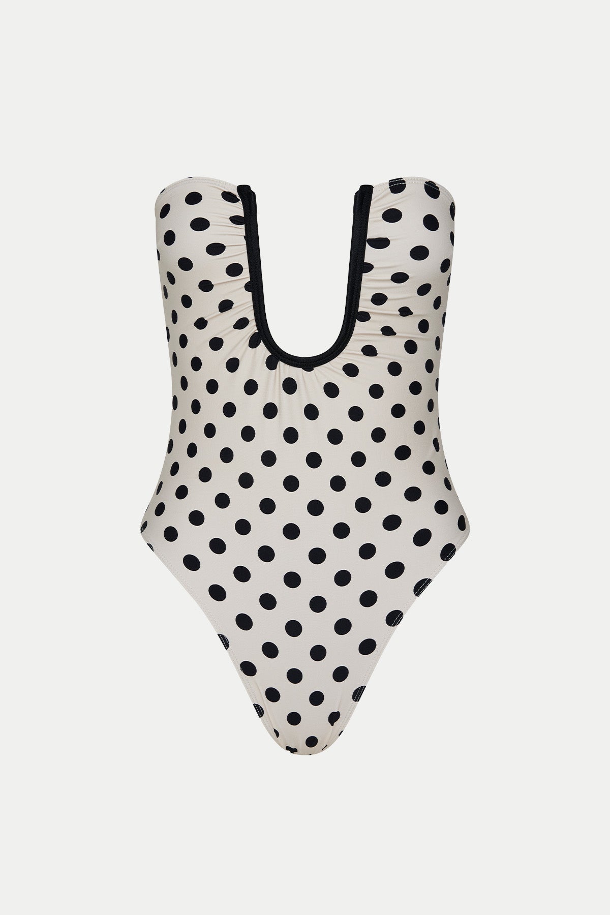 Peggy One Piece | Cream Black Polka