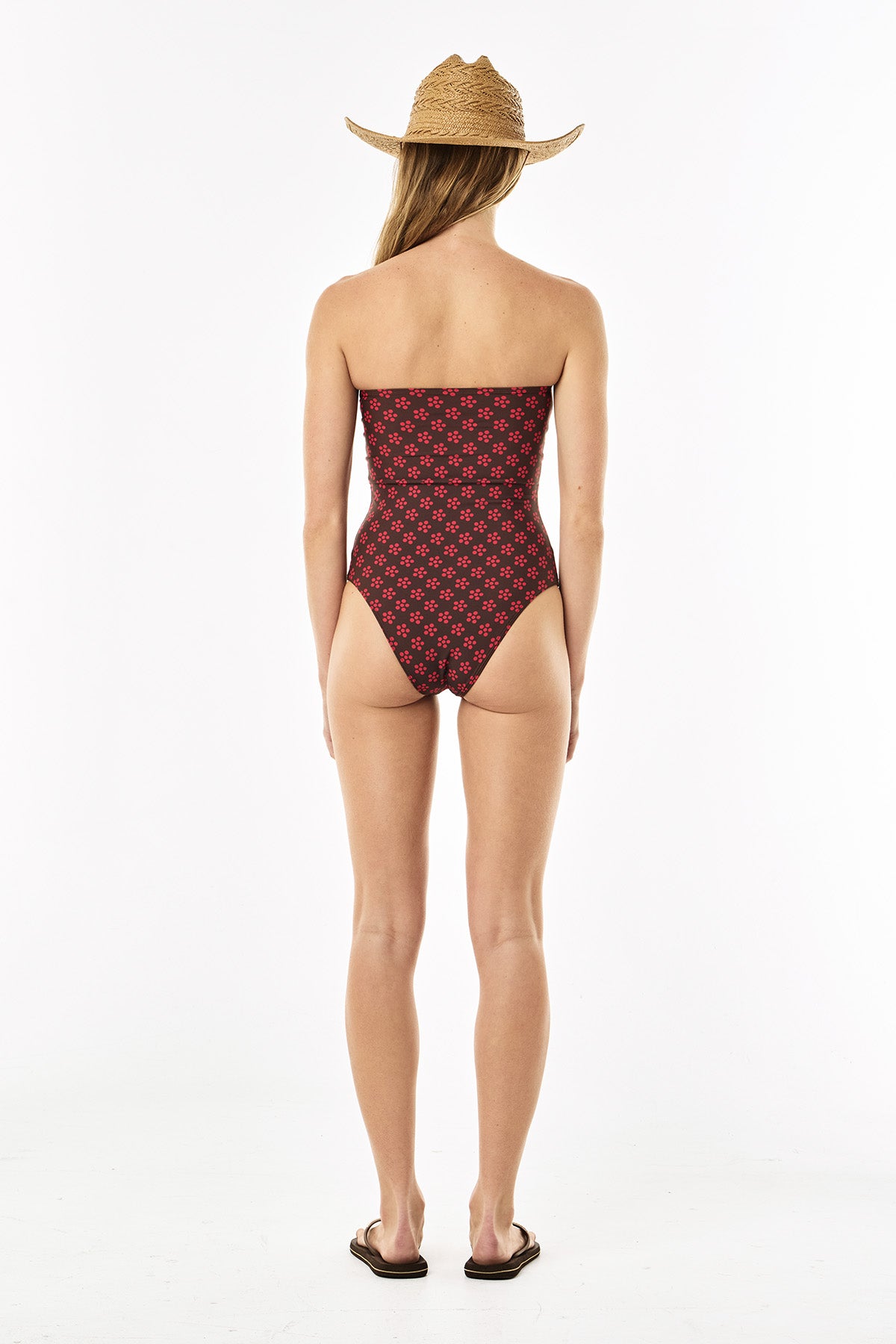 Peggy One Piece | Mocha Scarlet Daisy