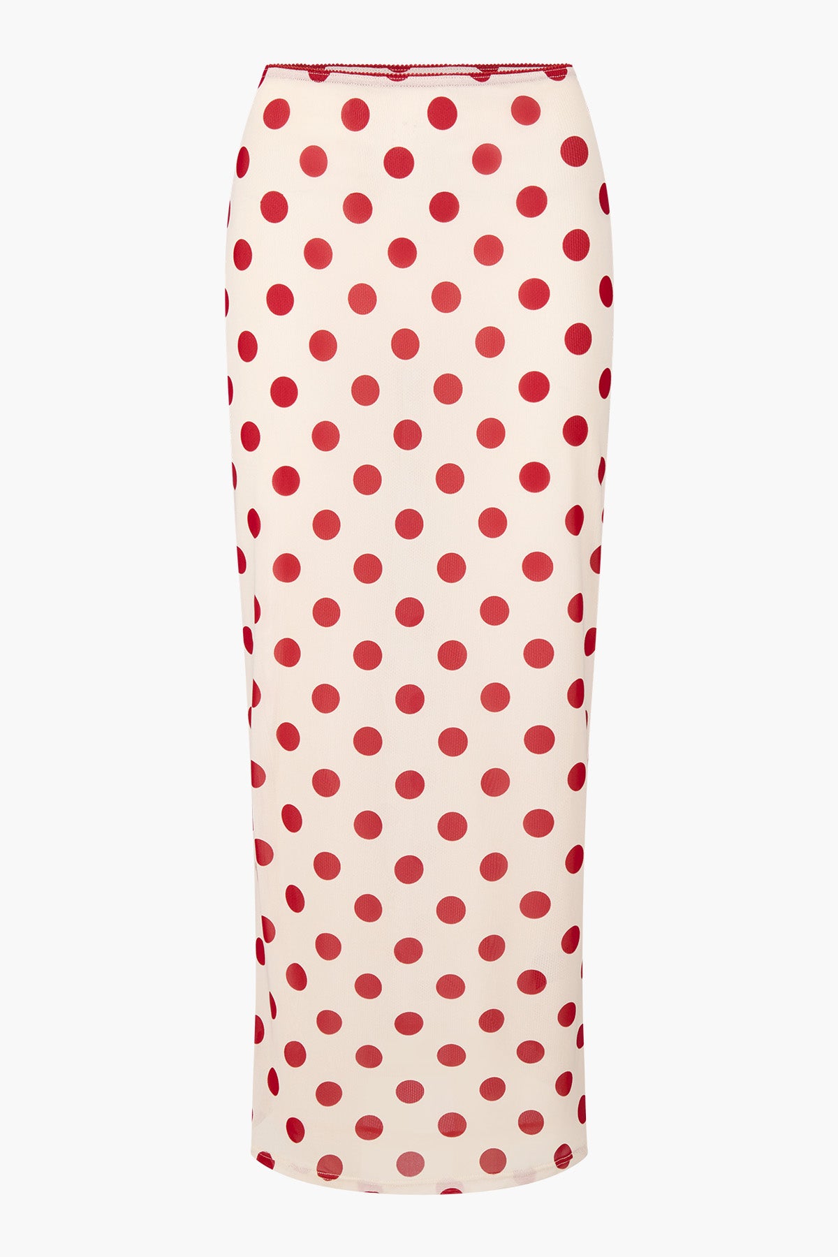 Sheer Skirt | Cream Scarlet Polka