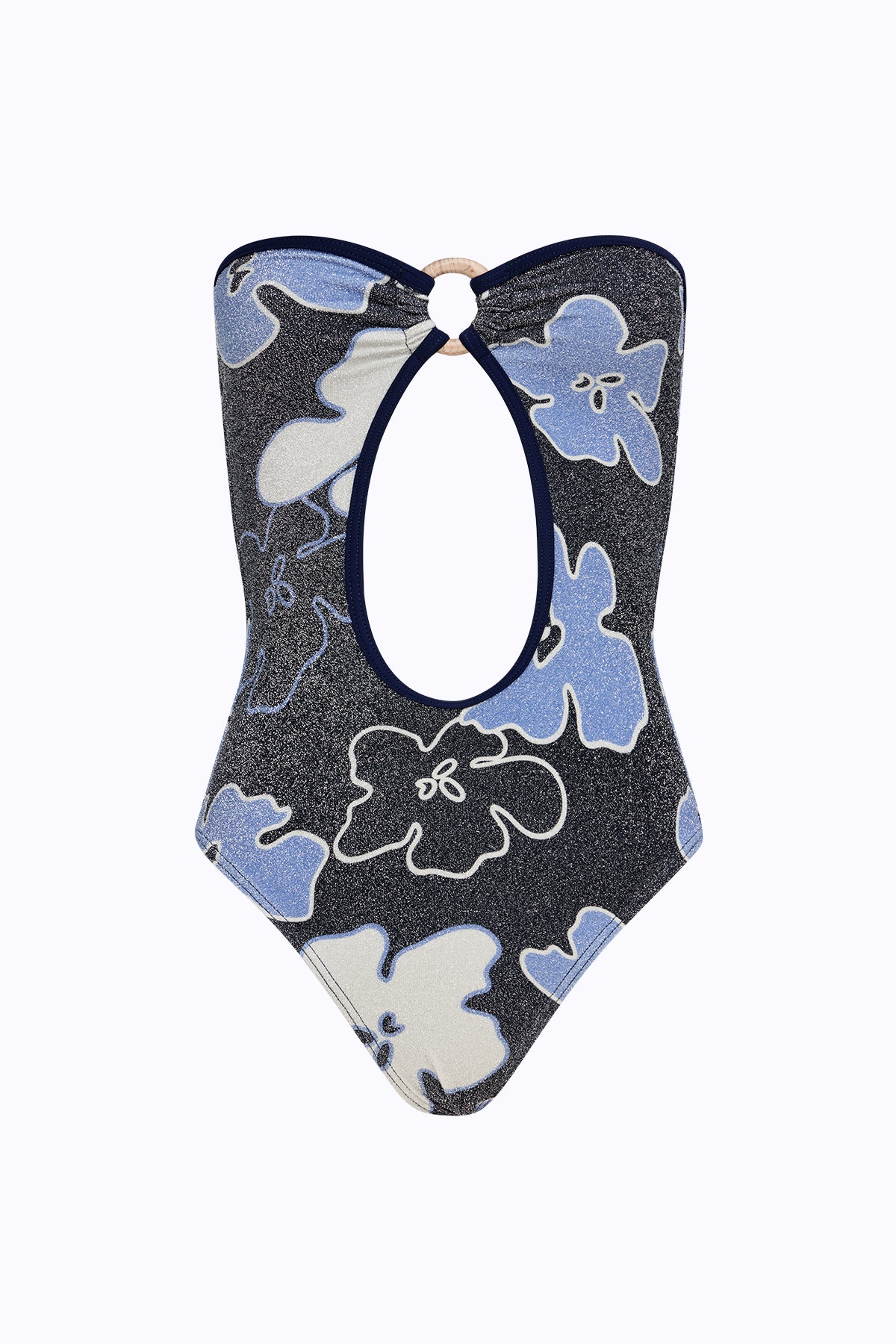 Stella Lurex One Piece | Navy Floral