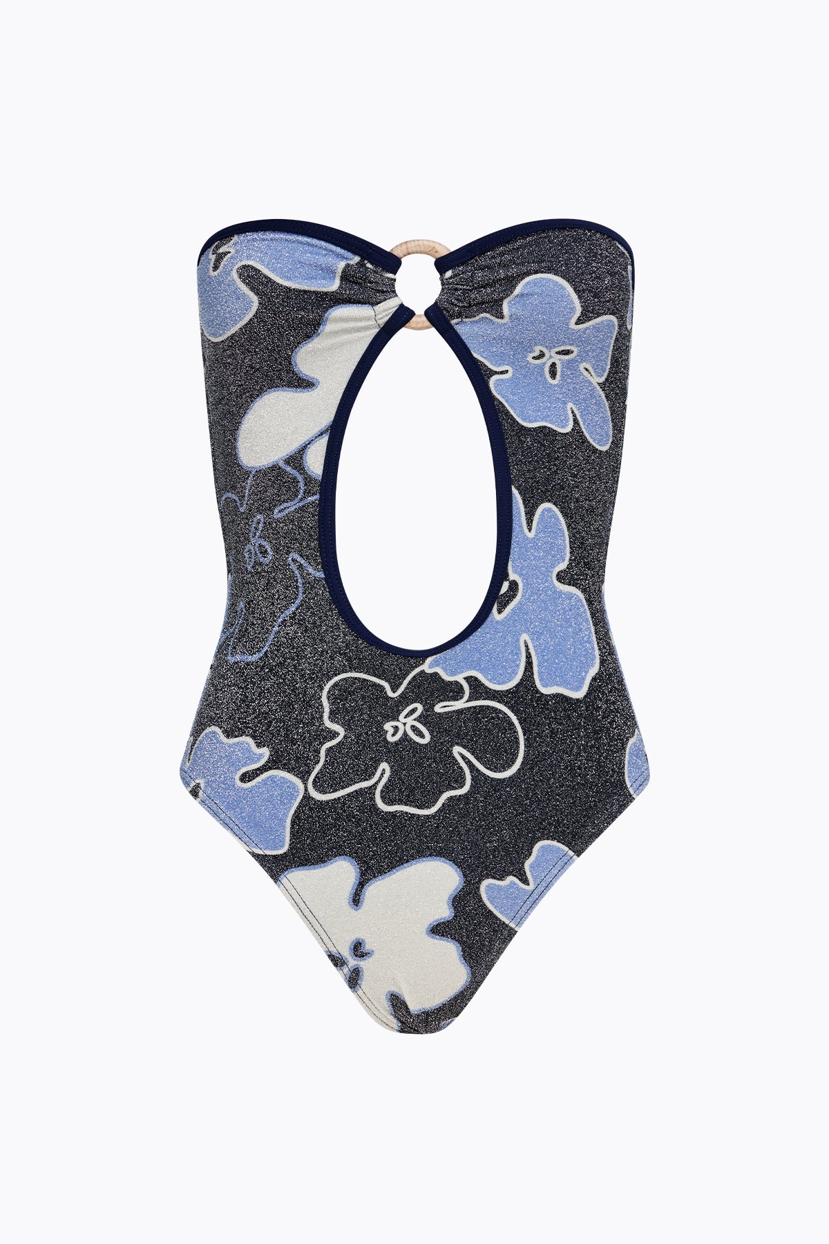 Stella Lurex One Piece | Navy Floral