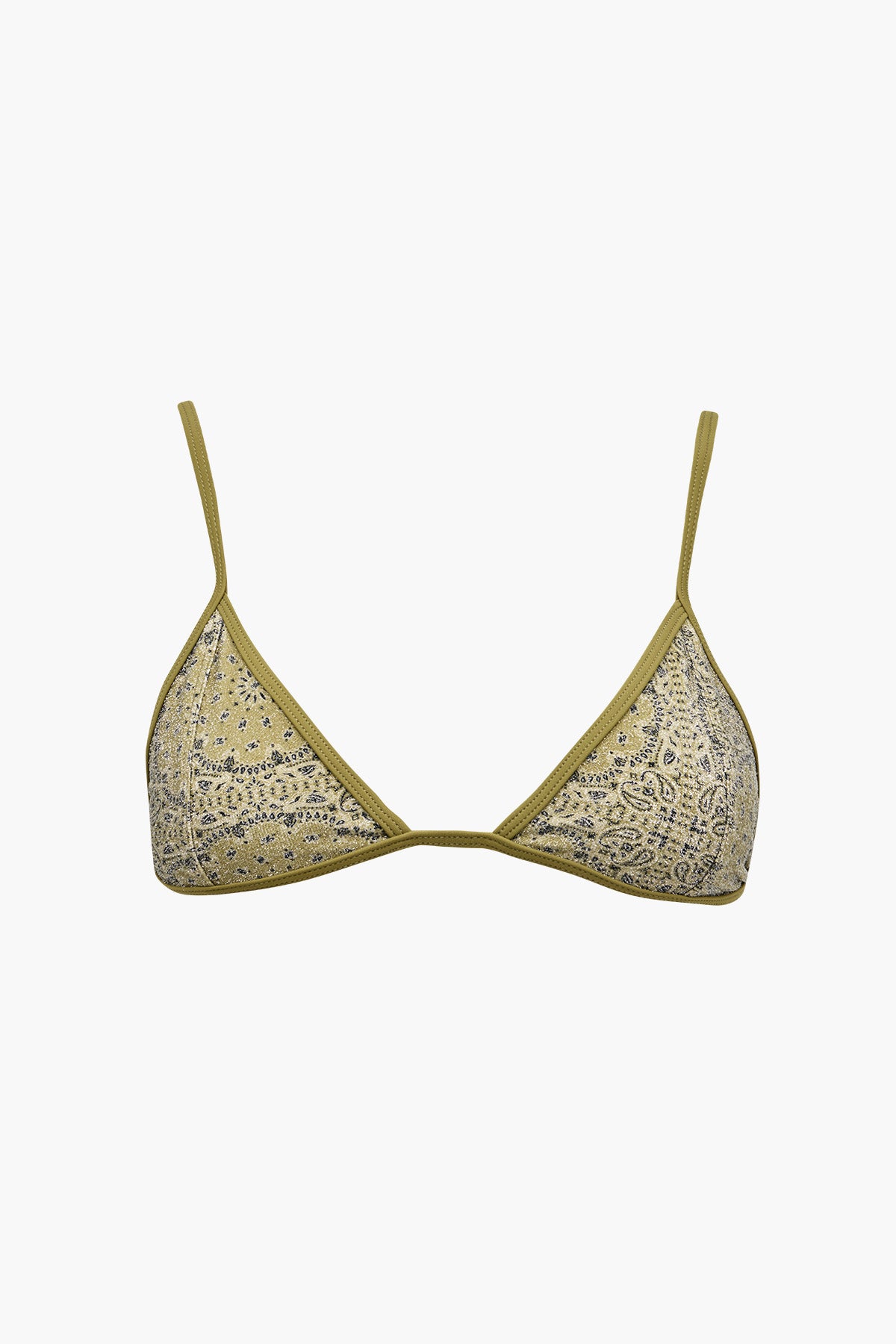 Twiggy Lurex Tri Top | Sage Paisley
