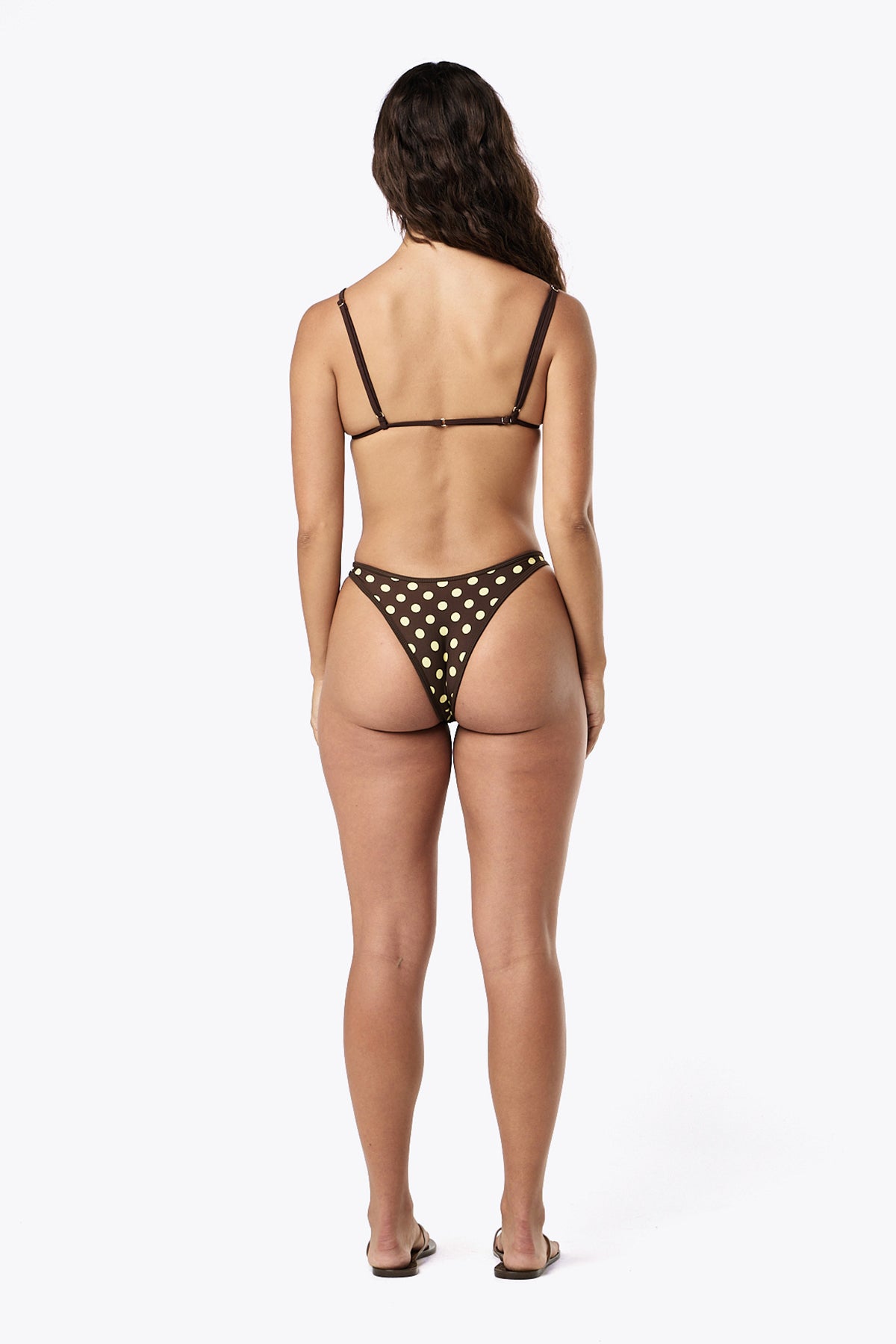 Twiggy Tri Top | Mocha Lemonade Polka