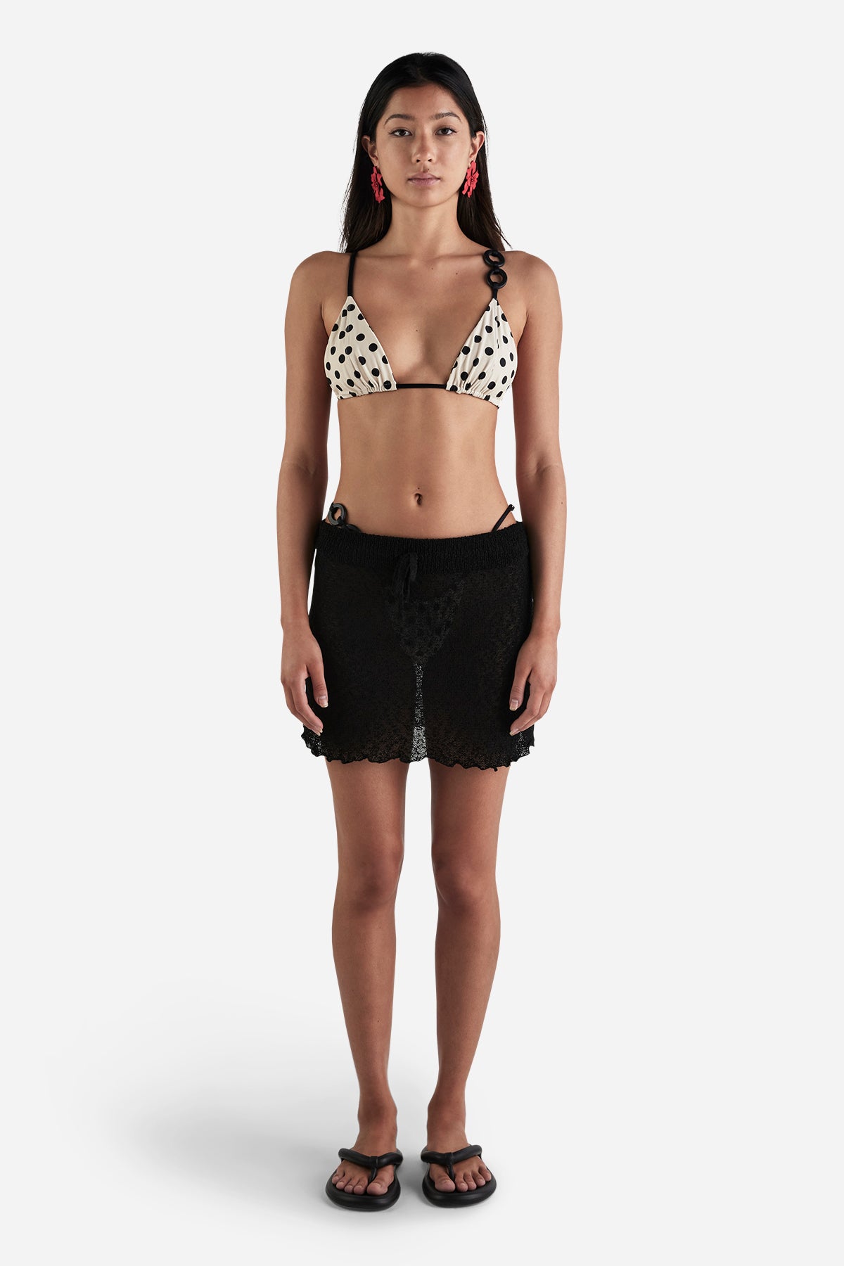 Textured Knit Skirt | Black