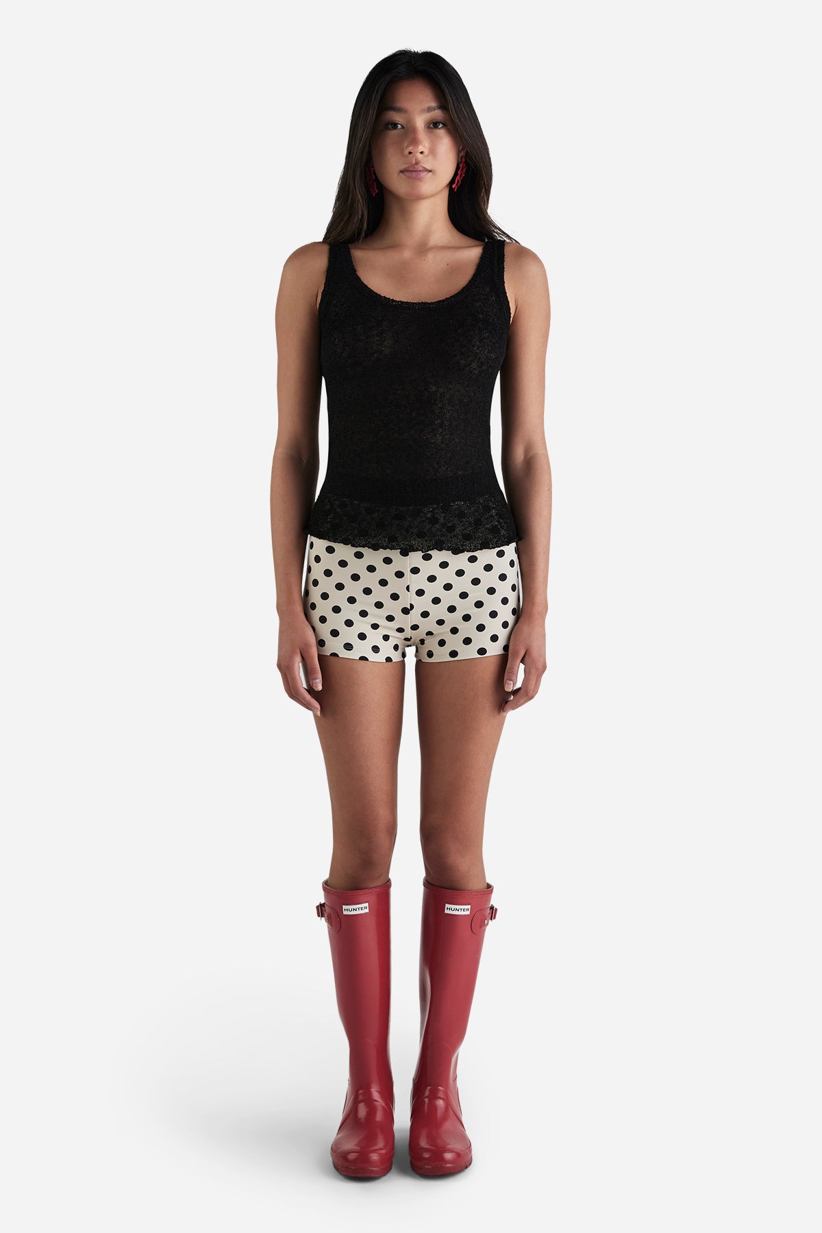 Textured Knit Tank | Black