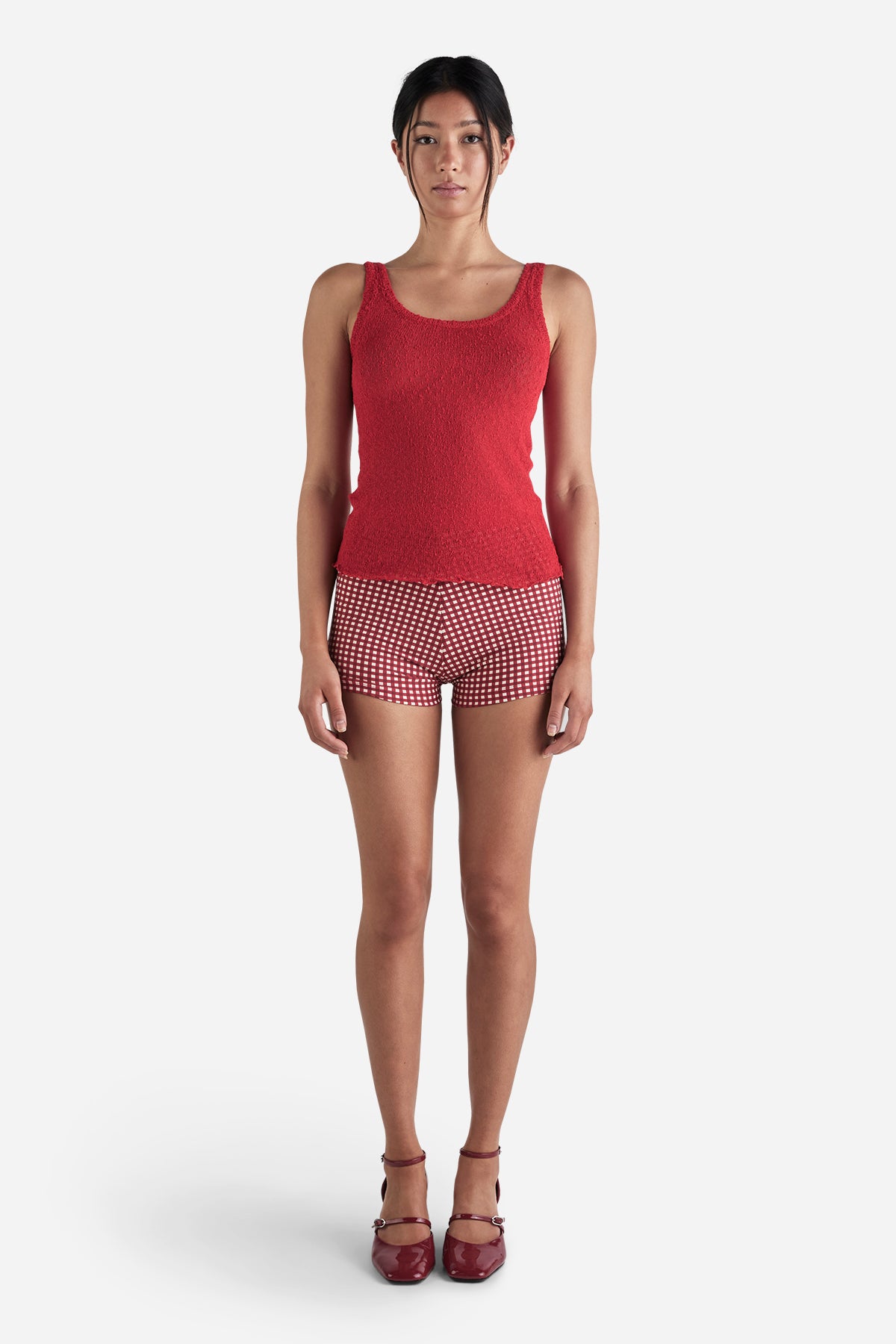 Textured Knit Tank | Scarlet