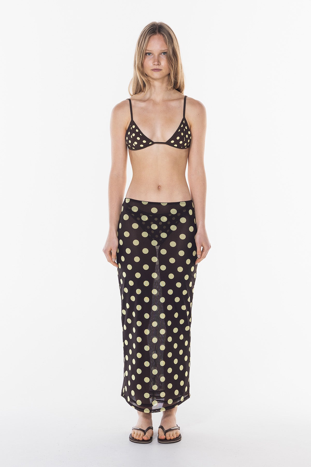 Polka Sheer Skirt