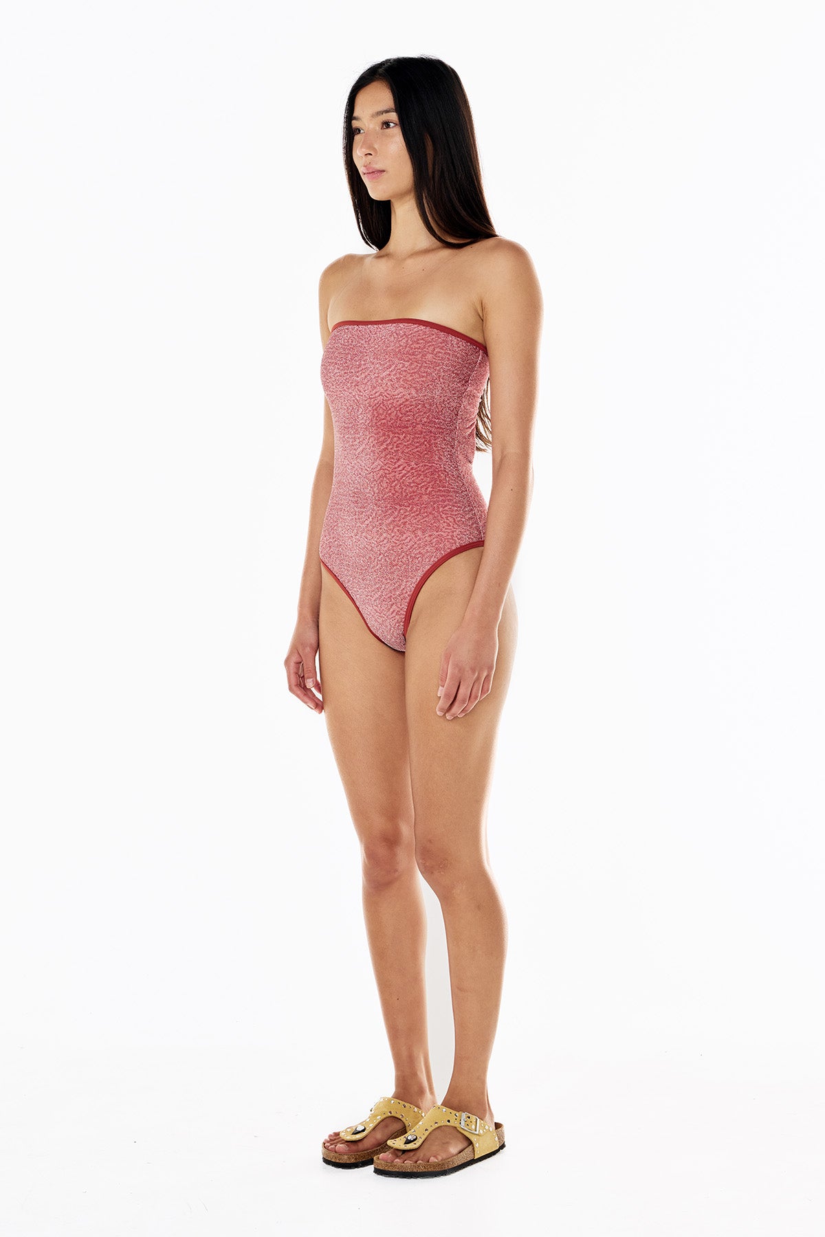 Elle Lurex One Piece | Rouge Leopard