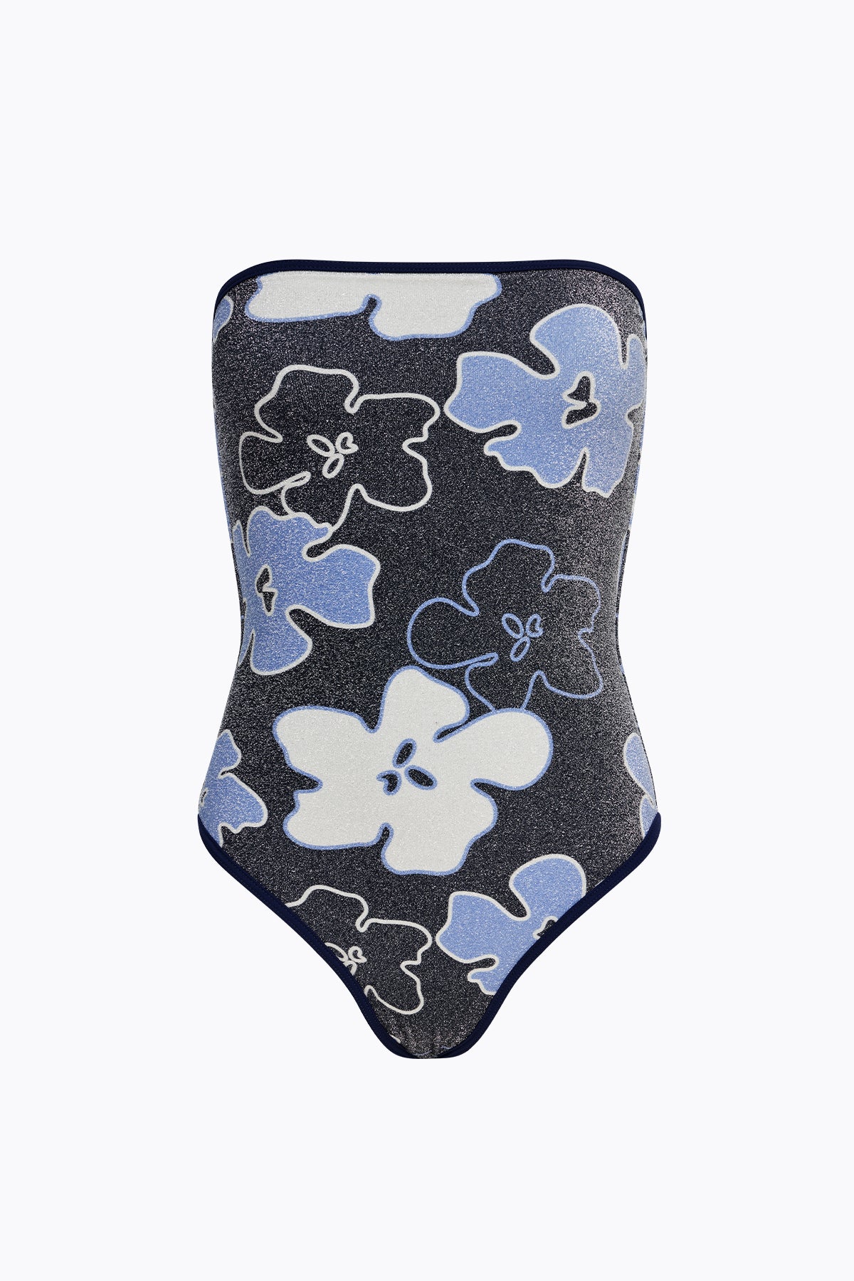 Elle Lurex One Piece | Navy Floral