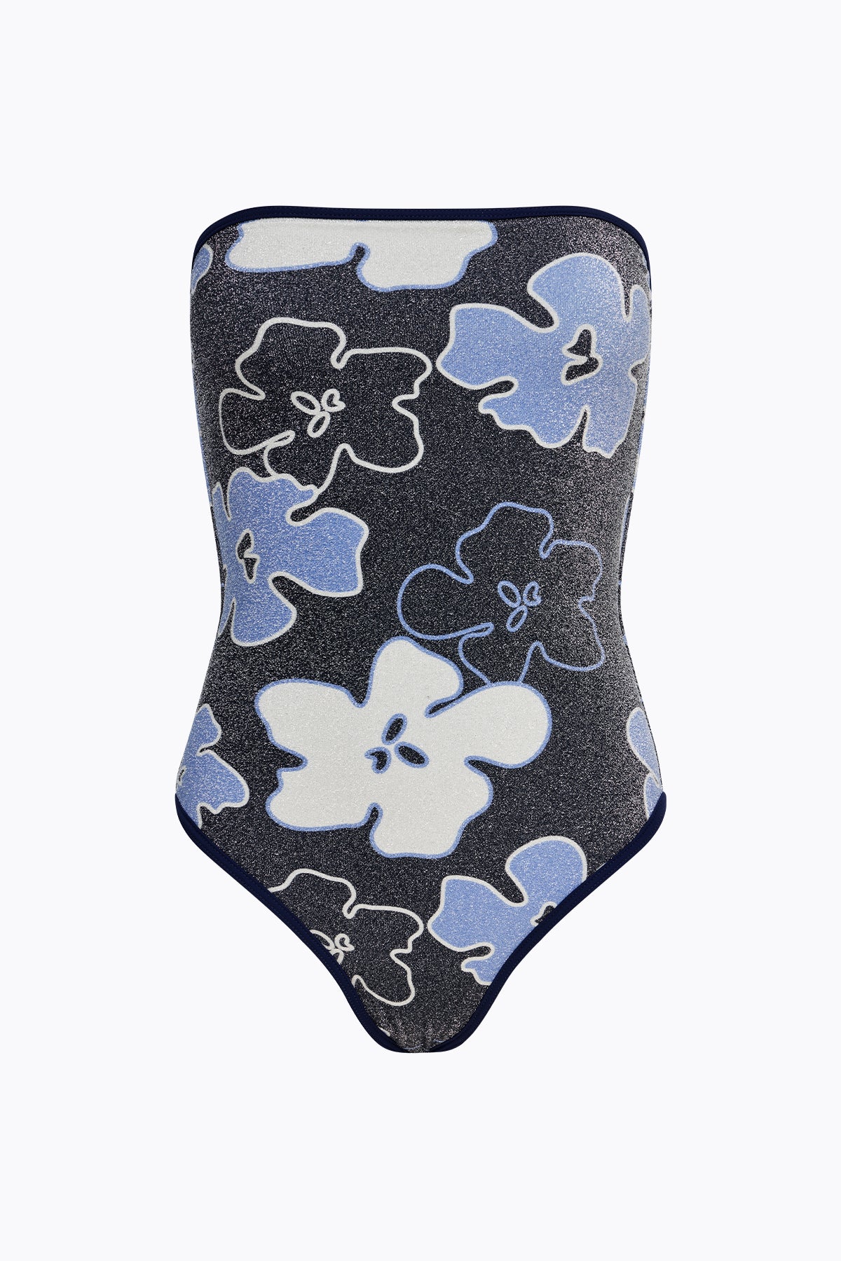 Elle Lurex One Piece | Navy Floral