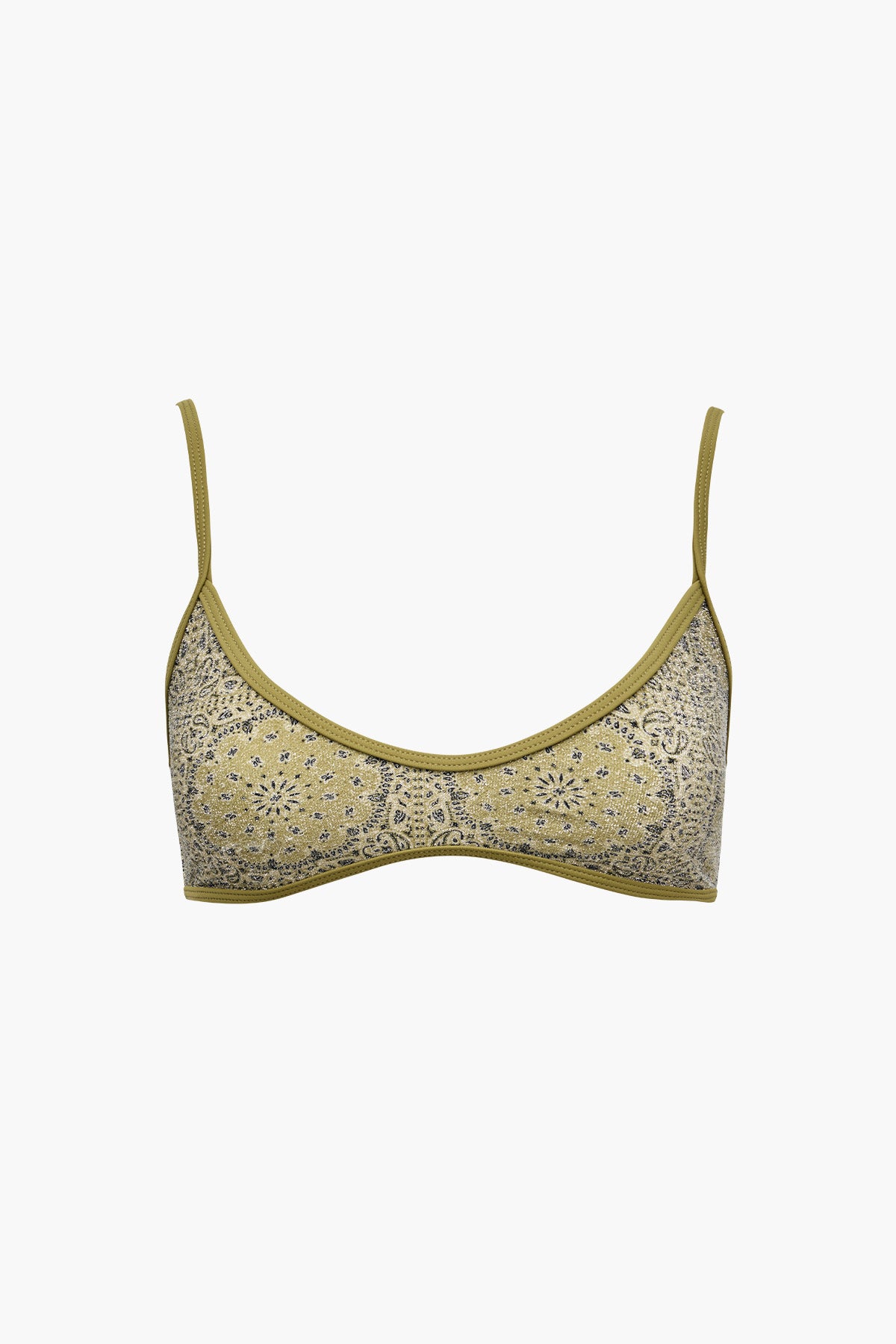 Kaya Lurex Scoop Top | Sage Paisley