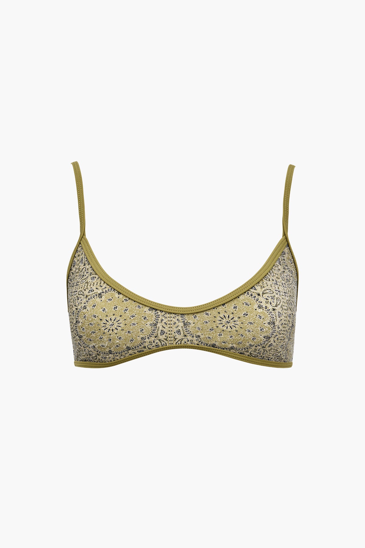 Kaya Lurex Scoop Top | Sage Paisley