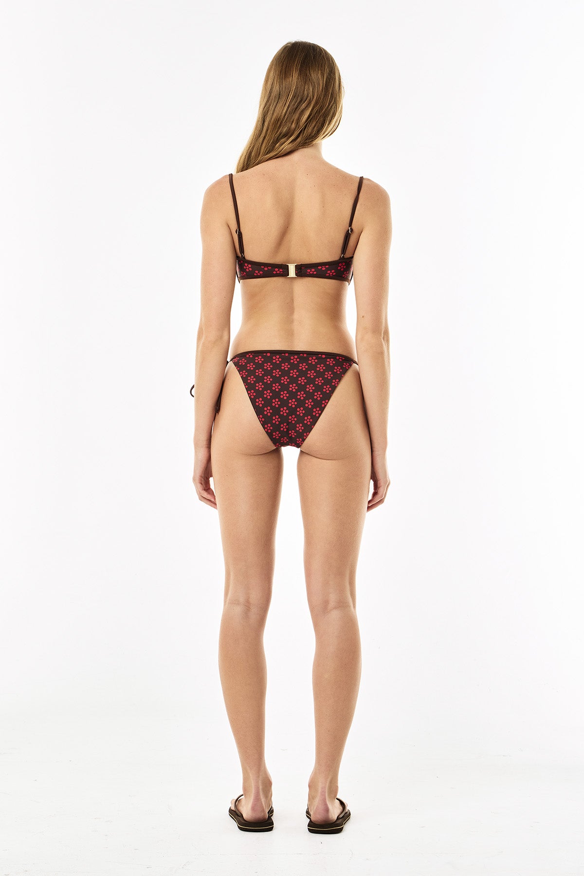 Kaya Tie Brief | Mocha Scarlet Daisy