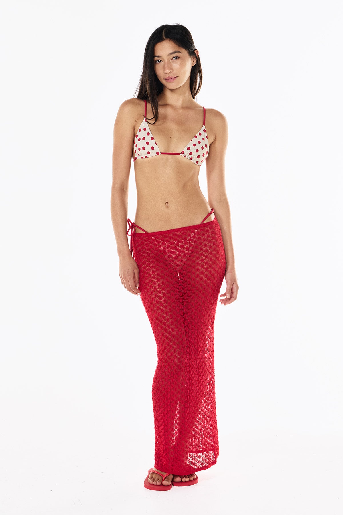 Knitted Lace Skirt | Scarlet