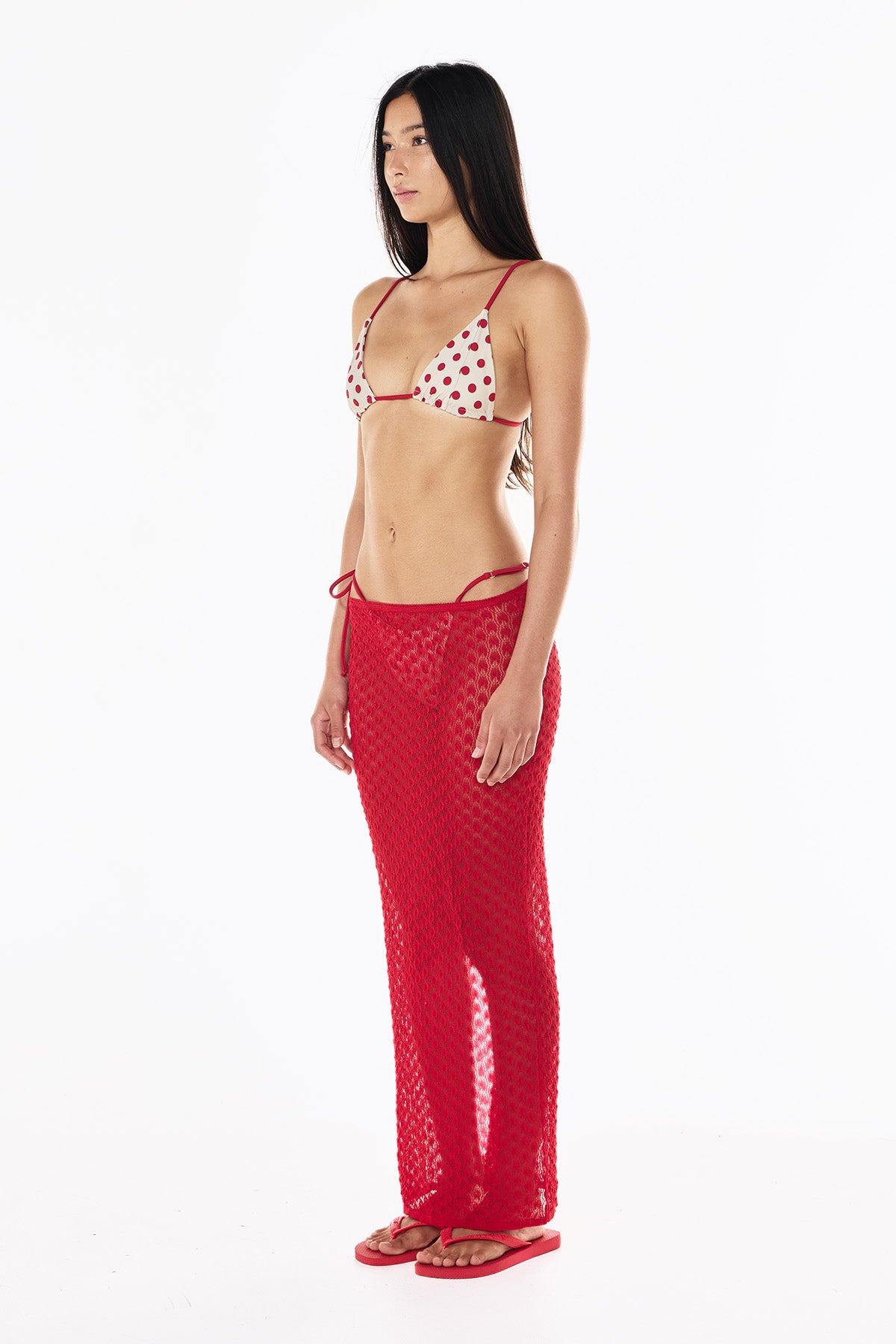 Knitted Lace Skirt | Scarlet