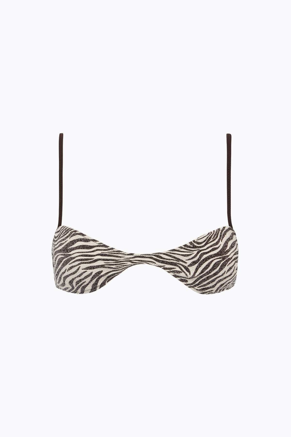 Lexi Lurex Scoop Top | Mocha Zebra