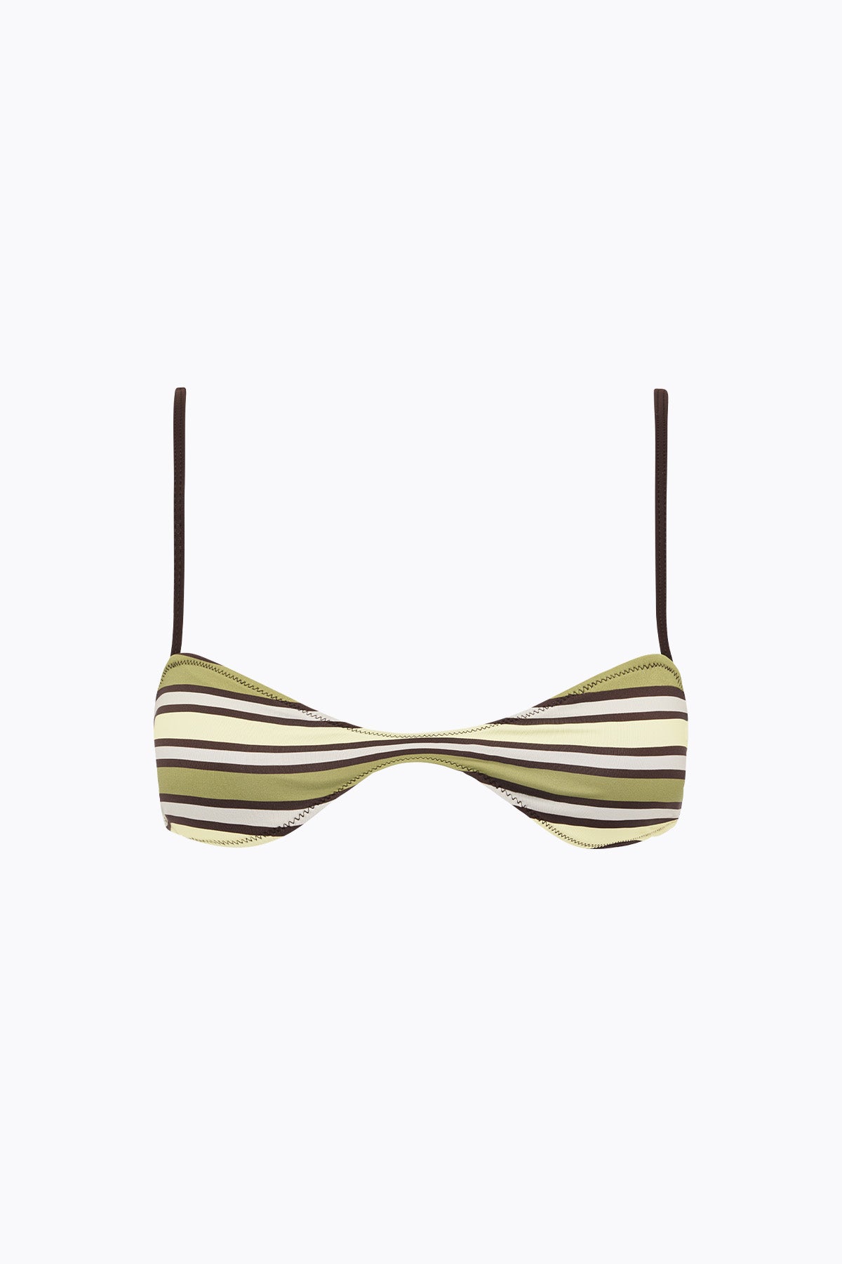 Lexi Scoop Top | Mocha Moss Stripe