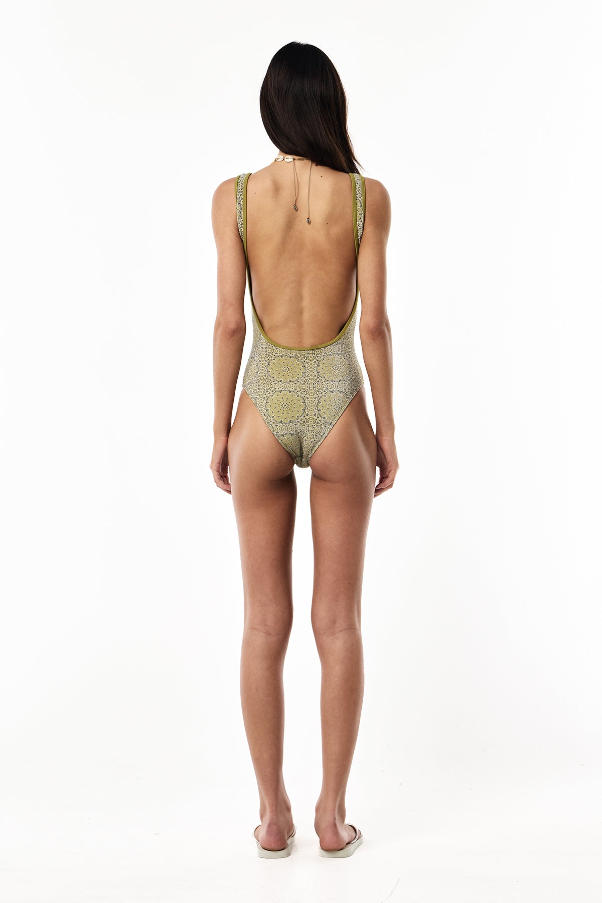 Lilly Lurex One Piece | Sage Paisley