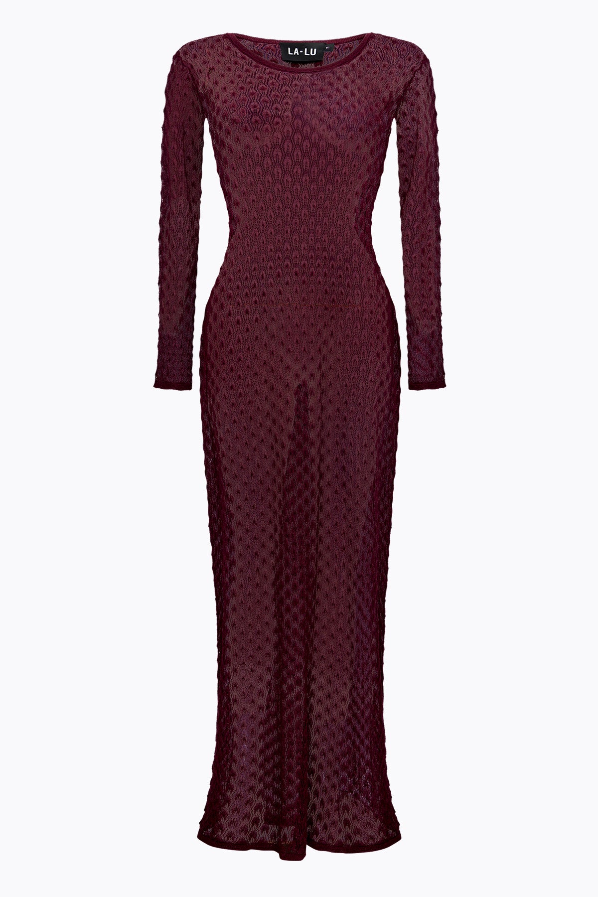 Knit Lurex Lace Dress | Rouge Noir