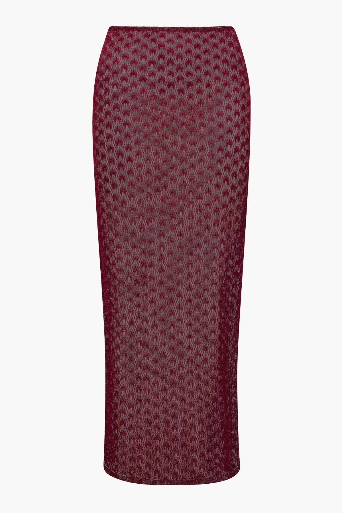 Knit Lurex Lace Skirt | Rouge Noir