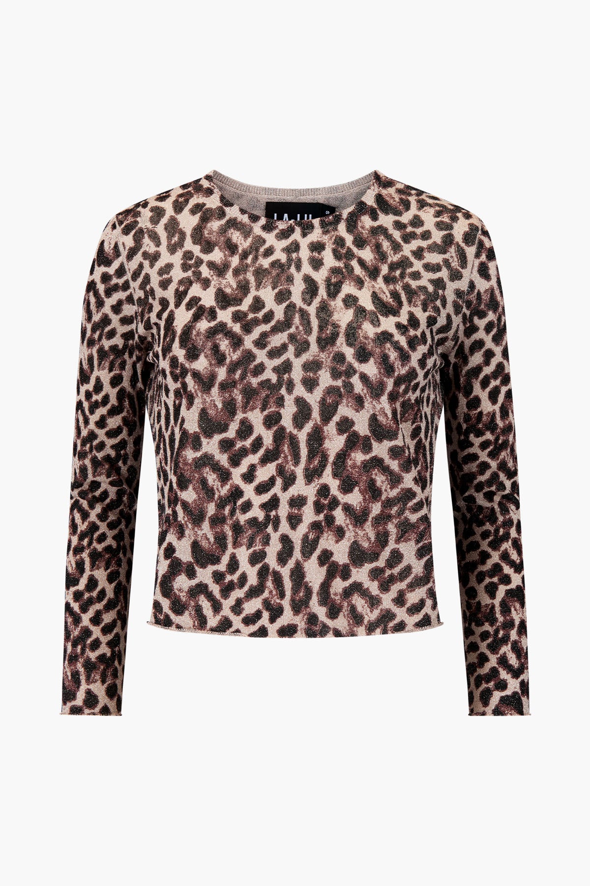 Lurex Knit Long Sleeve | Leopard