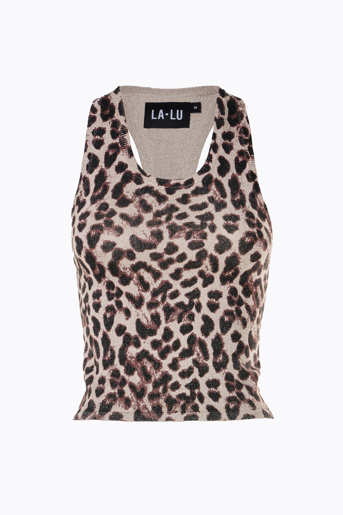 Lurex Knit Tank | Leopard