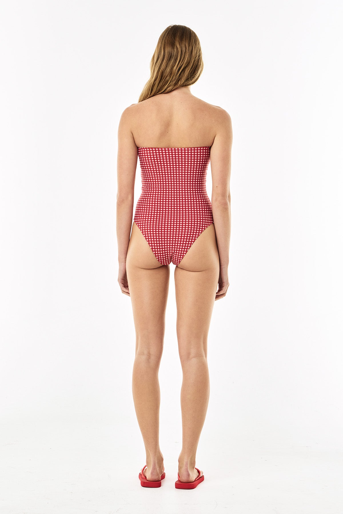 peggy mini dress in red & white check majorelle Peggy One Piece