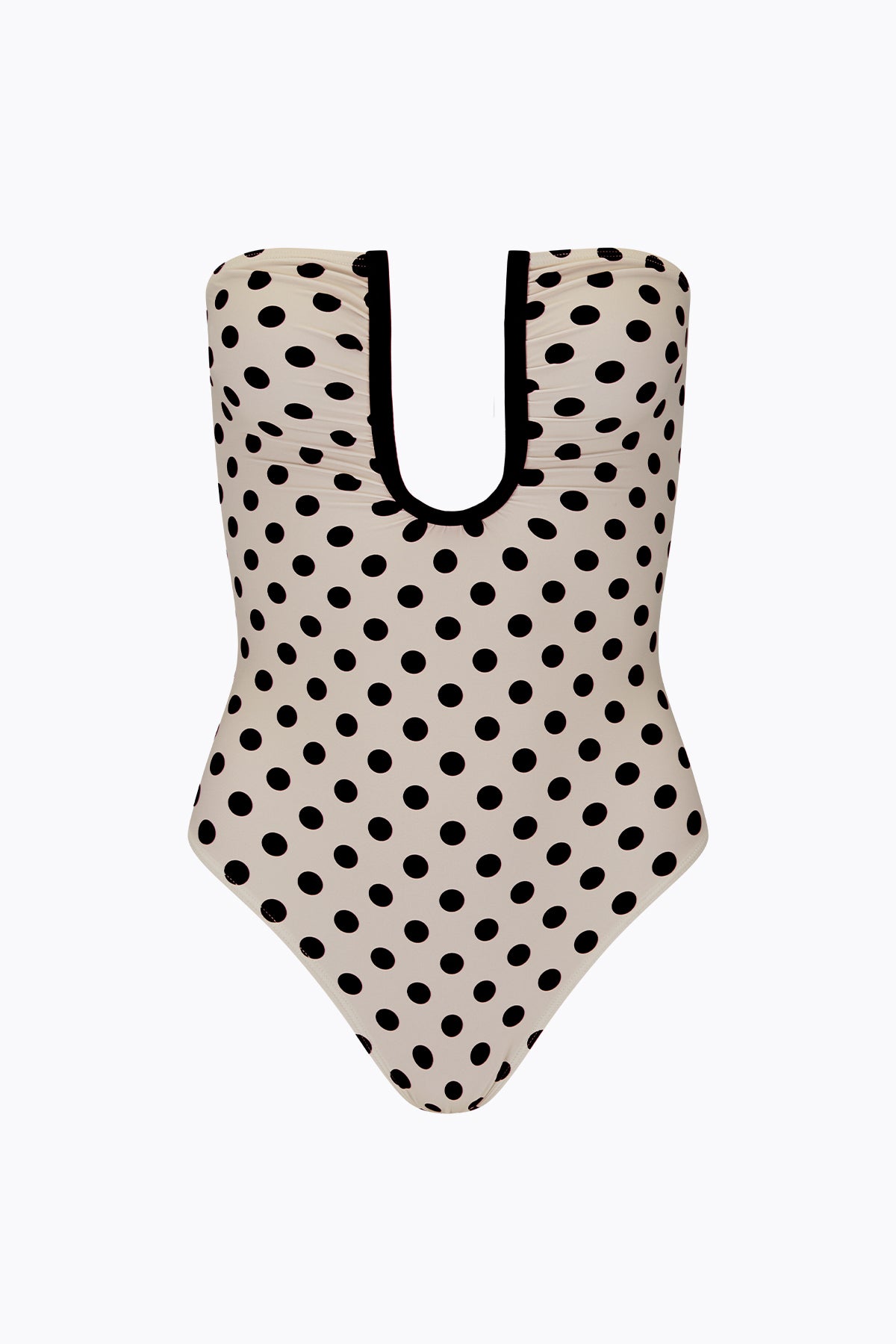 Peggy One Piece | Cream Black Polka