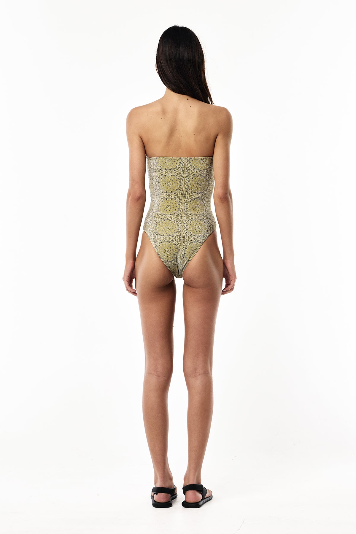 Peggy Lurex One Piece | Sage Paisley