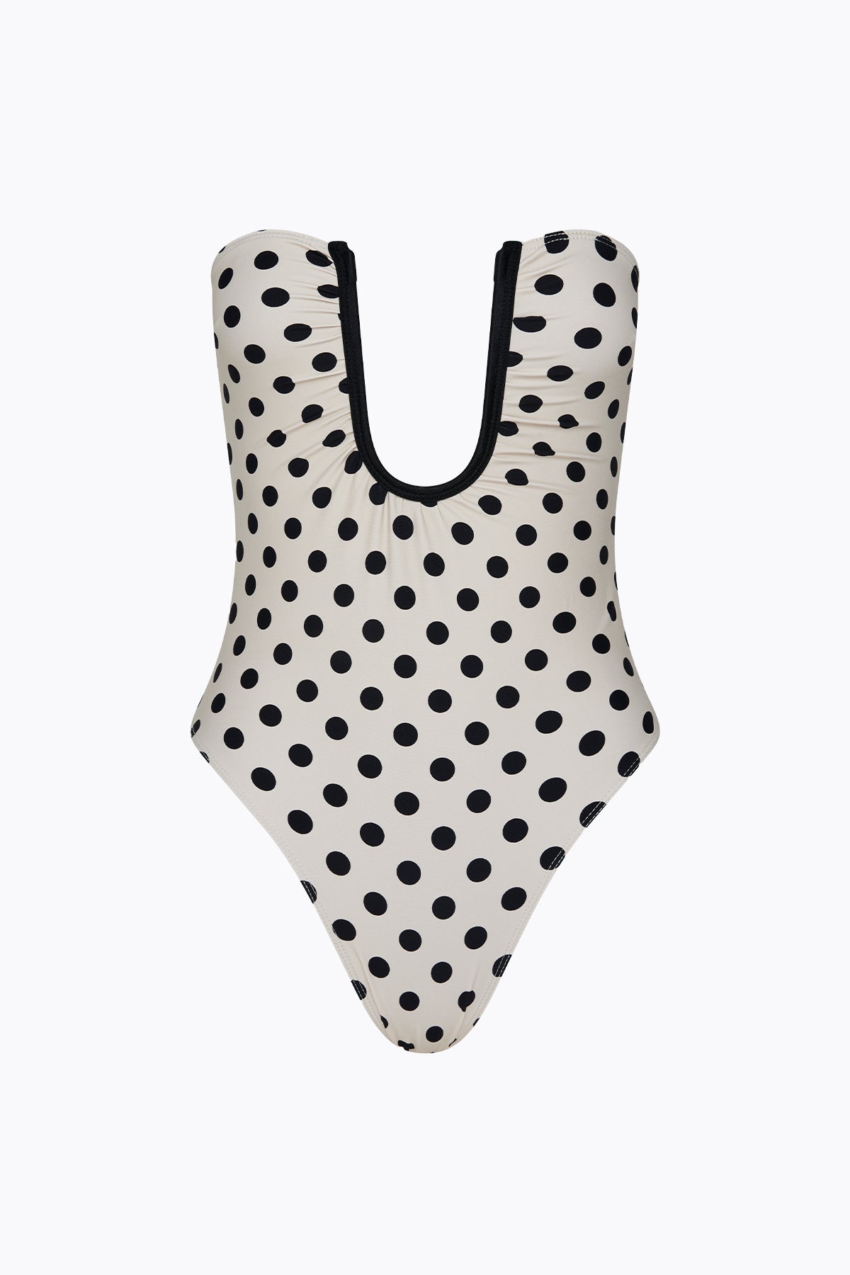 Peggy One Piece | Cream Black Polka