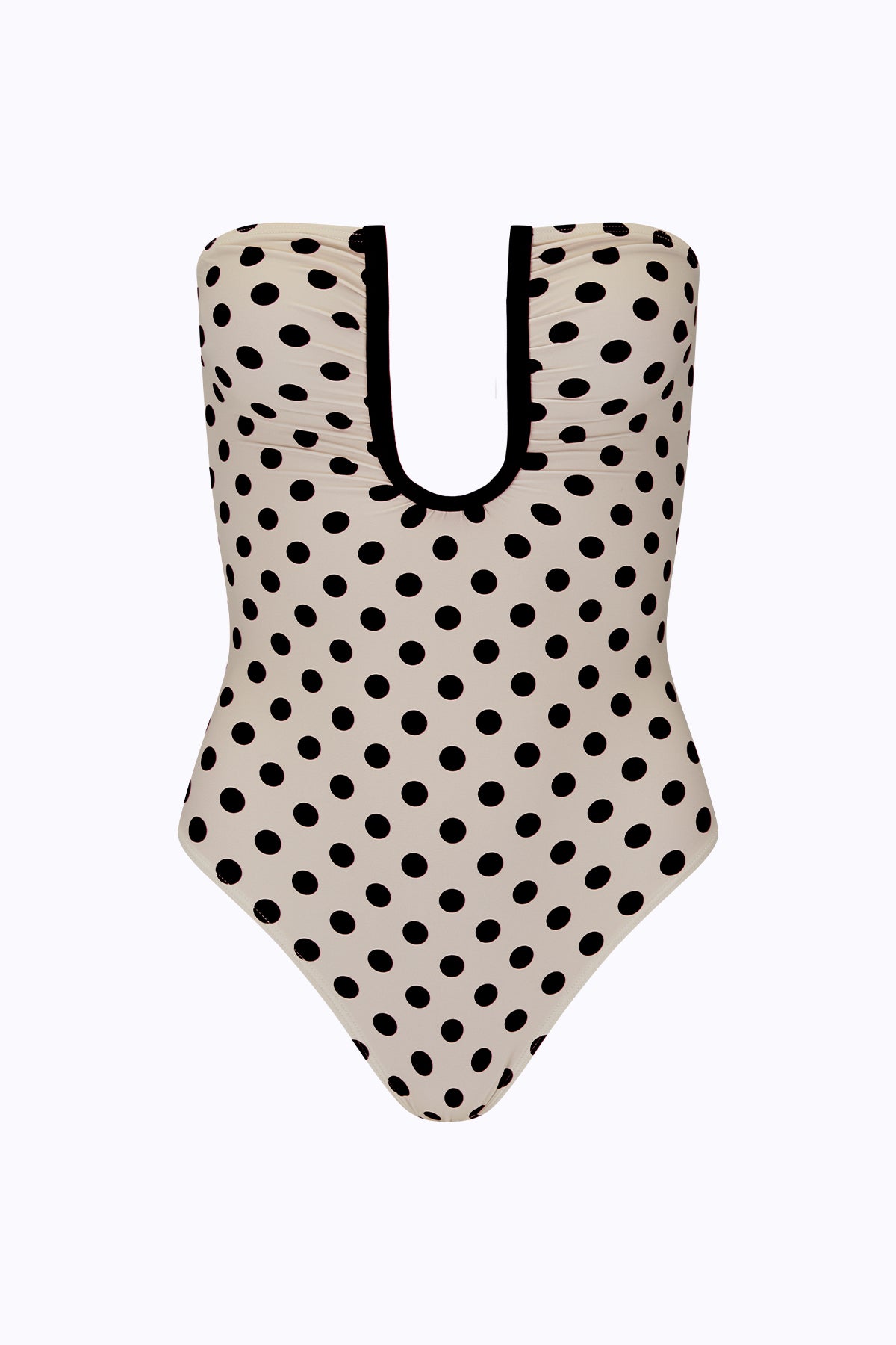Peggy One Piece | Cream Black Polka